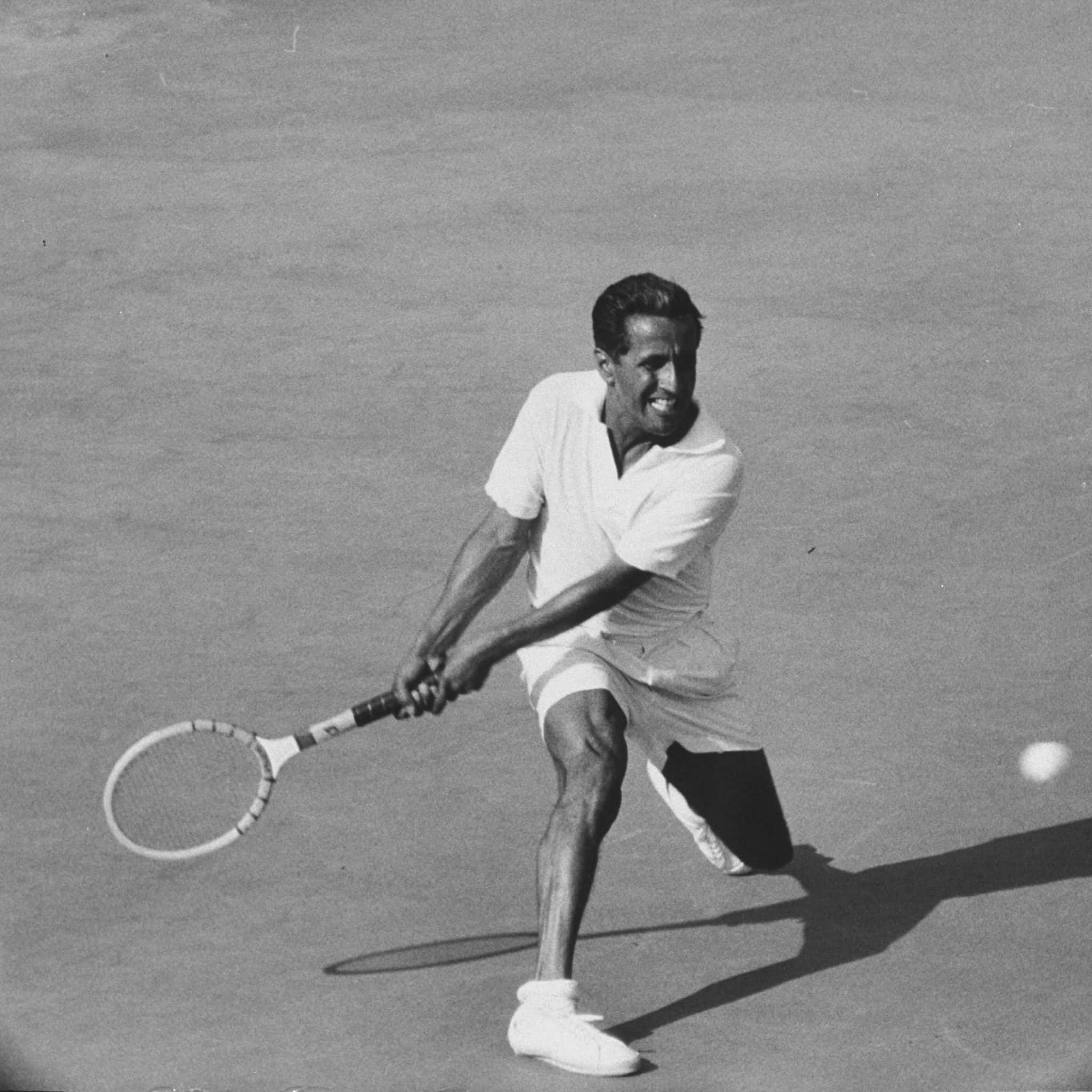 Pancho Segura, tennis player, clay court, Full HD Desktop Wallpaper