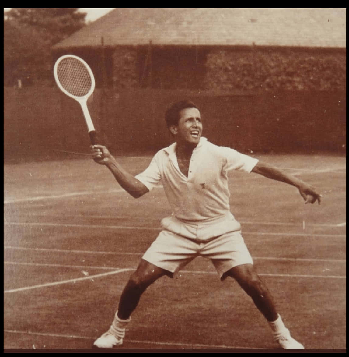 Pancho Segura, sepia tone, tennis player, SD Phone Wallpaper