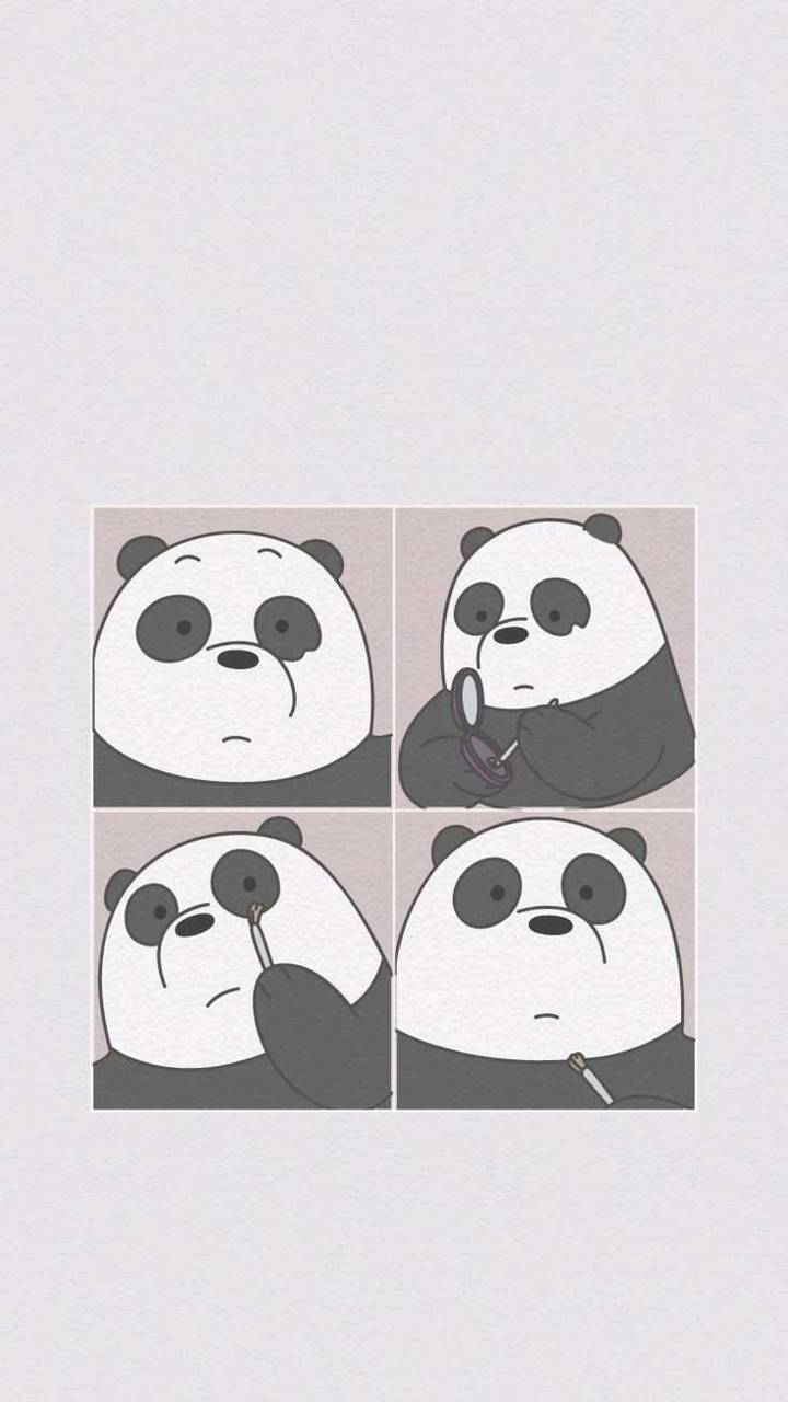 Panda We Bare Bears, four-panel comic strip, cartoon panda, HD Phone Wallpaper