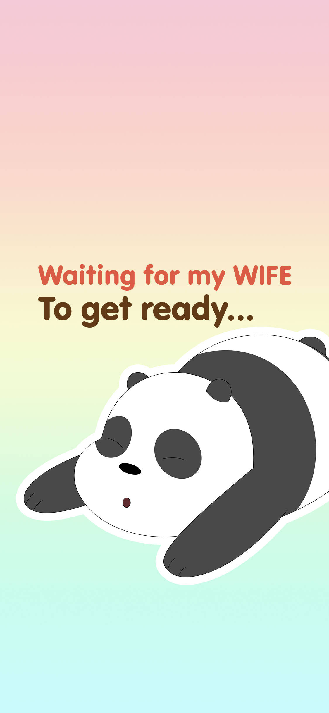 Panda, We Bare Bears, rainbow panda, Full HD Phone Wallpaper