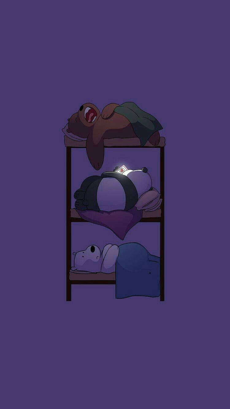 Panda, We Bare Bears, narrow shelf, HD Phone Wallpaper