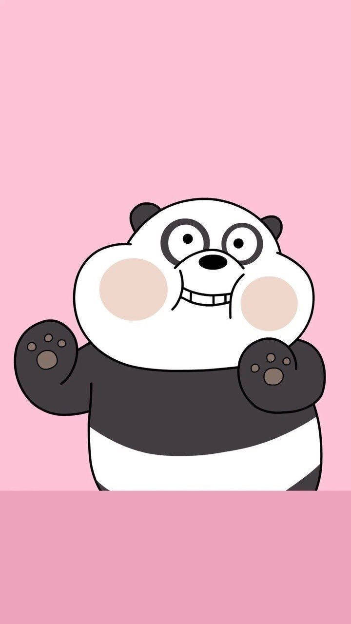 Panda We Bare Bears, chubby panda, rosy cheeks, HD Phone Wallpaper