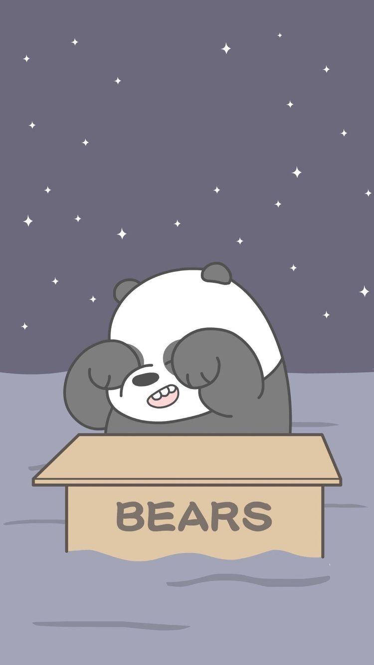 Panda, We Bare Bears, cardboard box, HD Phone Wallpaper