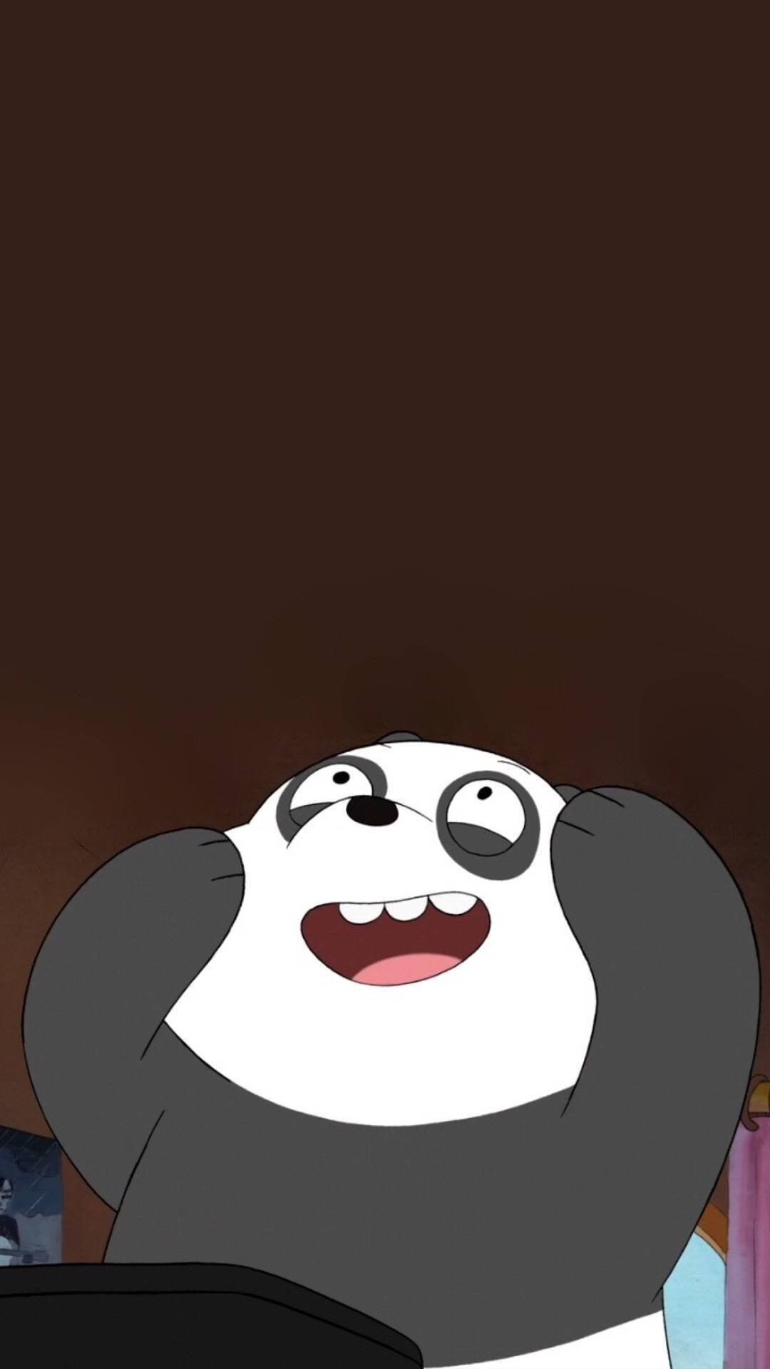 Panda, We Bare Bears, wide eyes, Full HD Phone Wallpaper