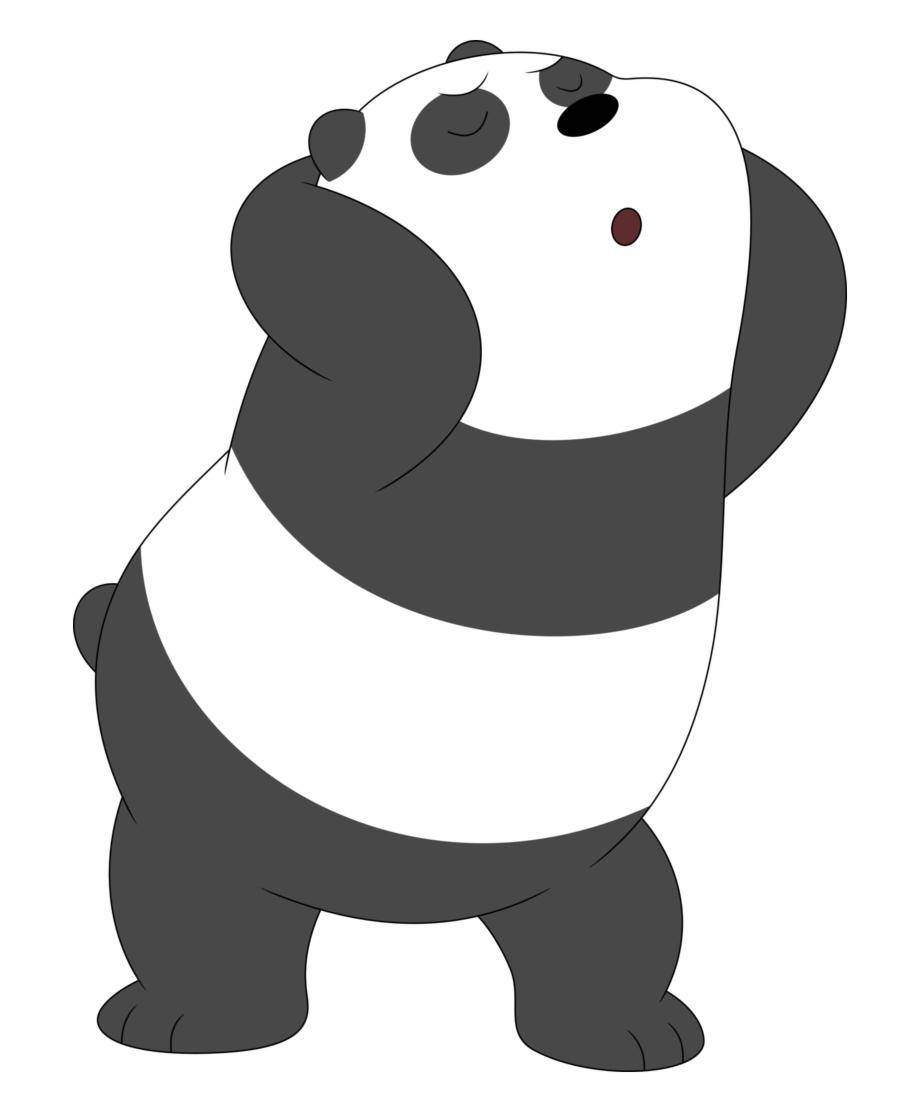 Panda We Bare Bears, cartoon panda, one eye closed, SD Phone Wallpaper