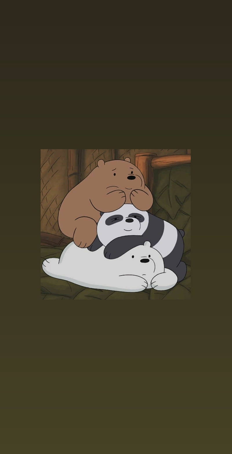 We Bare Bears, bamboo cabin, warm lighting, HD Phone Wallpaper
