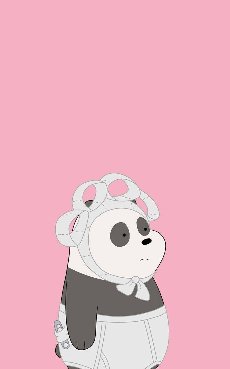 Panda We Bare Bears, napkin, pilot helmet, SD Phone Wallpaper