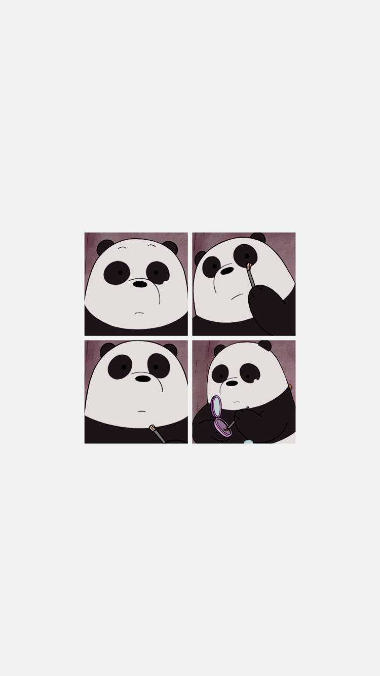 Panda We Bare Bears, four-panel comic strip, cartoon panda, HD Phone Wallpaper