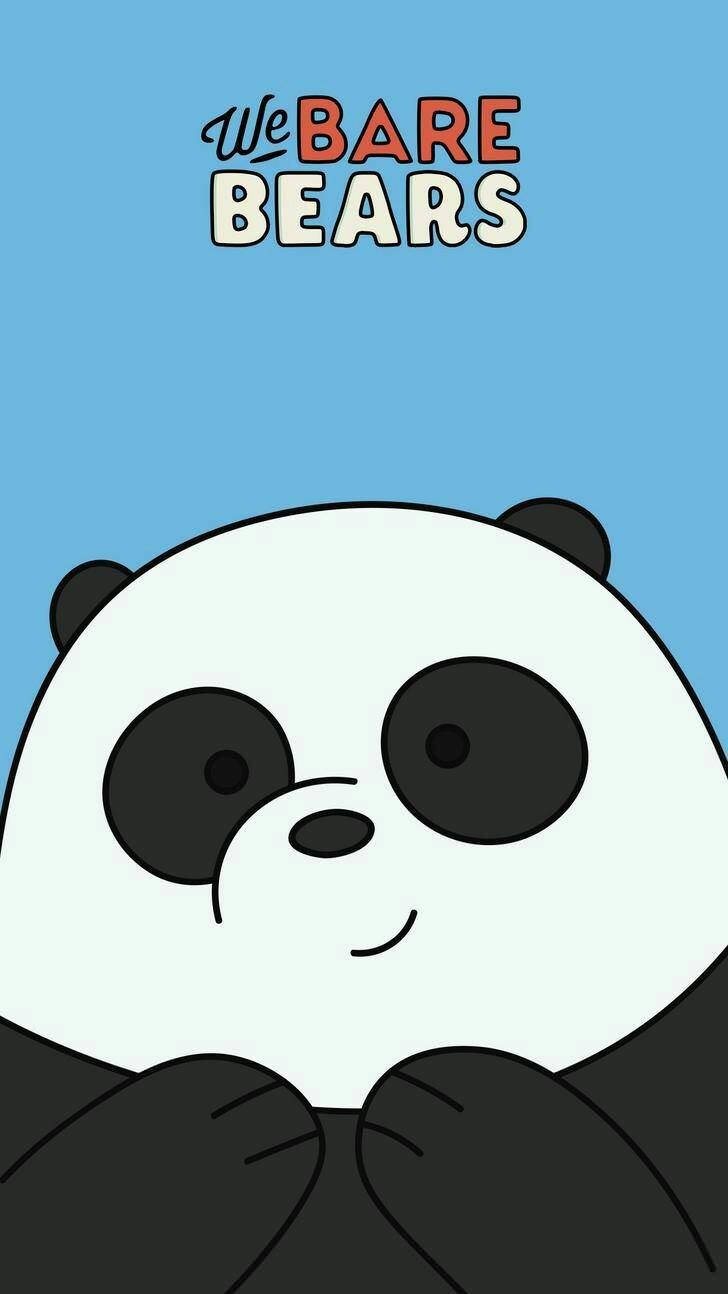 Blue Panda, We Bare Bears, big black eyes, HD Phone Wallpaper