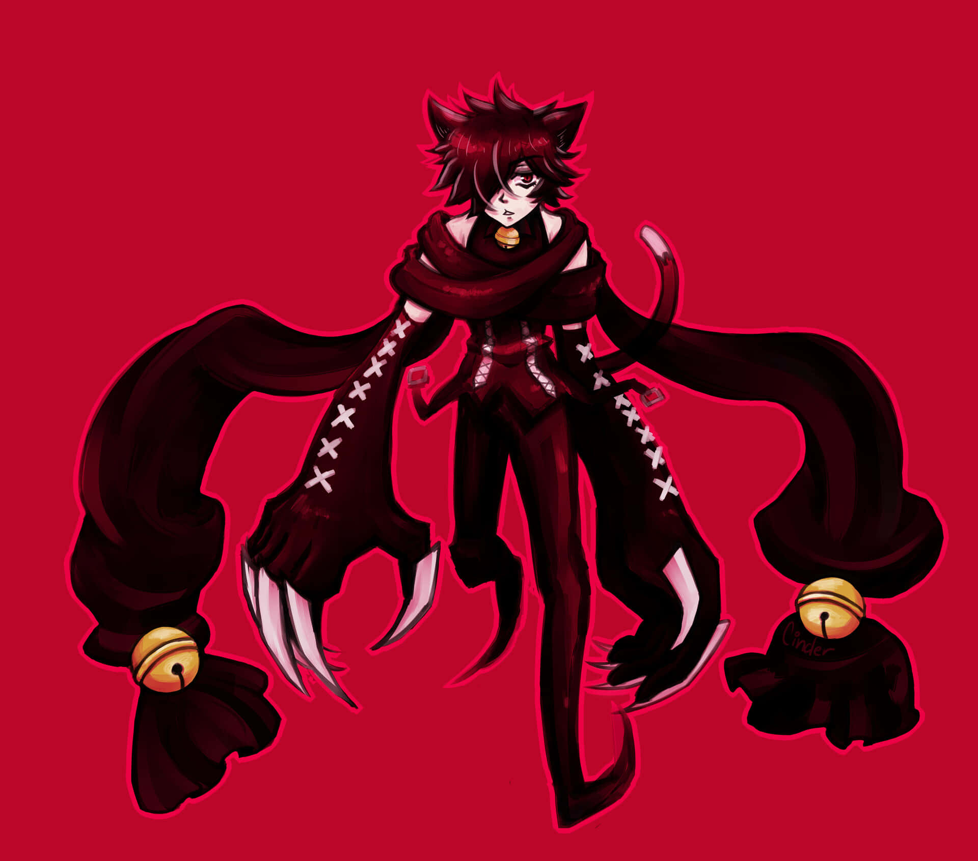 Pandora Hearts, Cheshire Cat, red background, Full HD Desktop Wallpaper