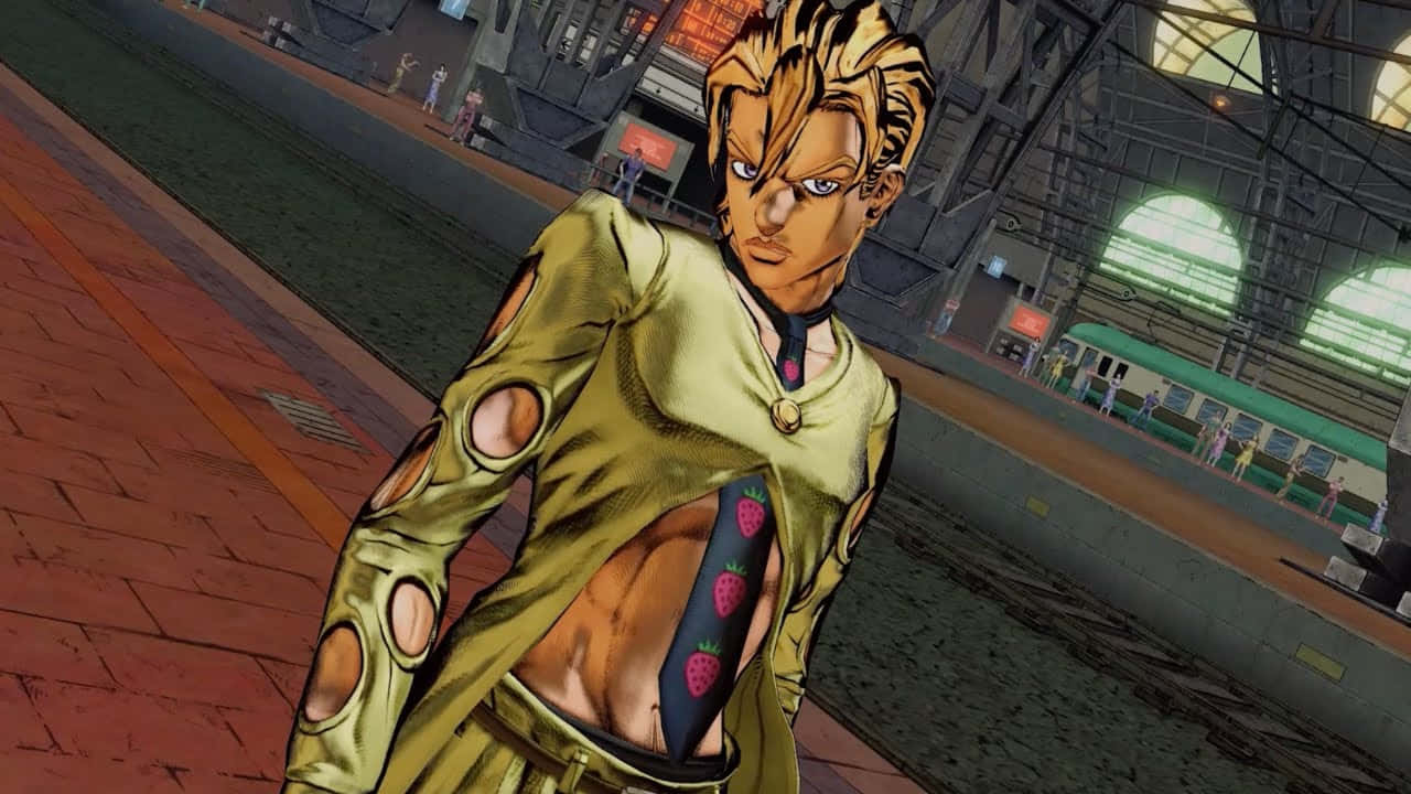 Pannacotta Fugo, anime character, spiky blonde hair, HD Desktop Wallpaper