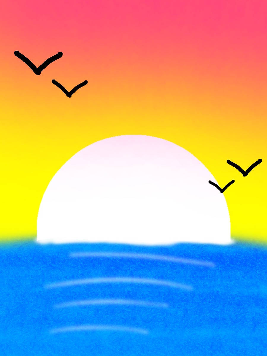 Pansexual, sunset, oil pastel texture, SD Phone Wallpaper