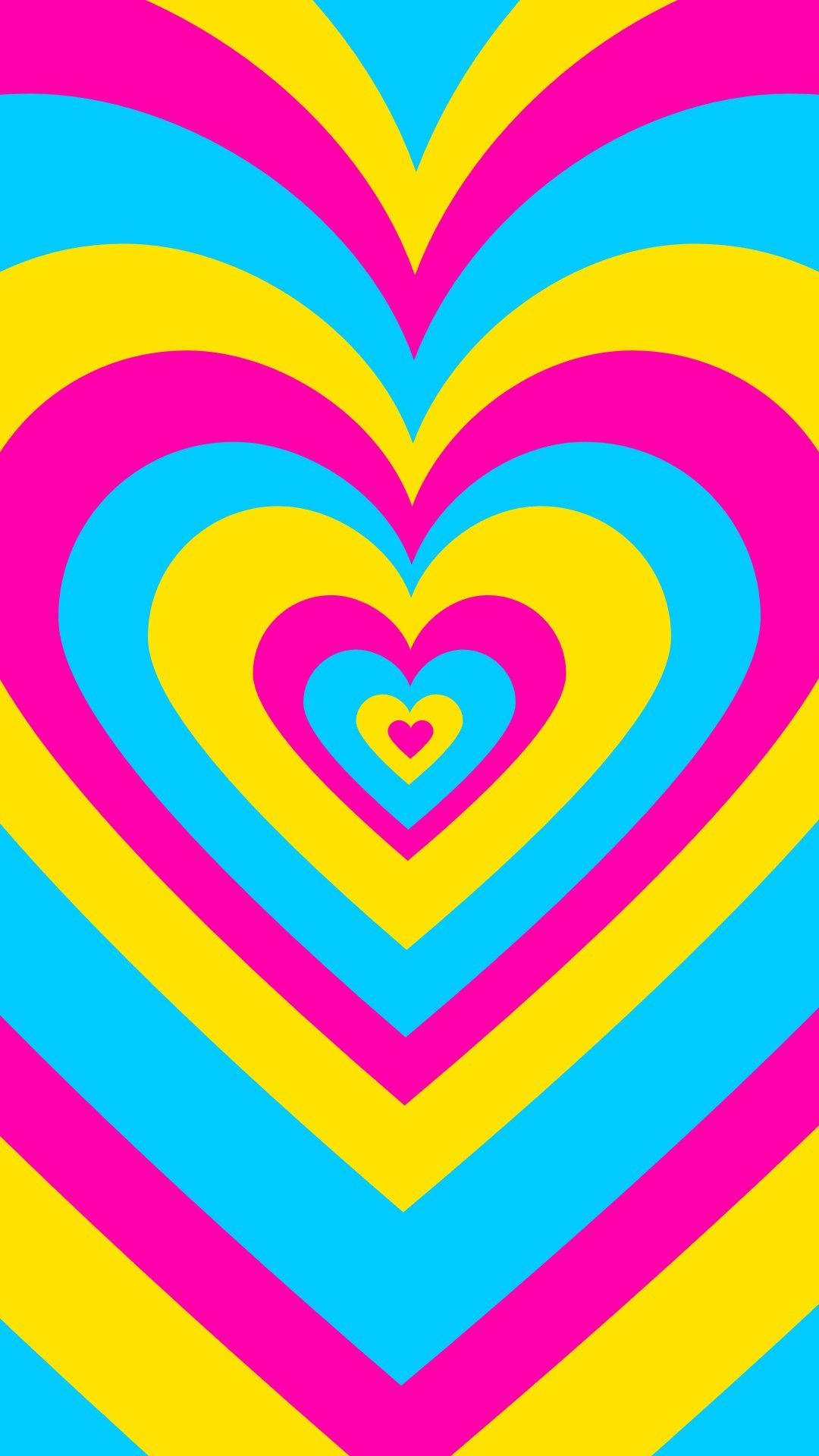 pansexual, solid spiral heart tunnel, pink, Full HD Phone Wallpaper