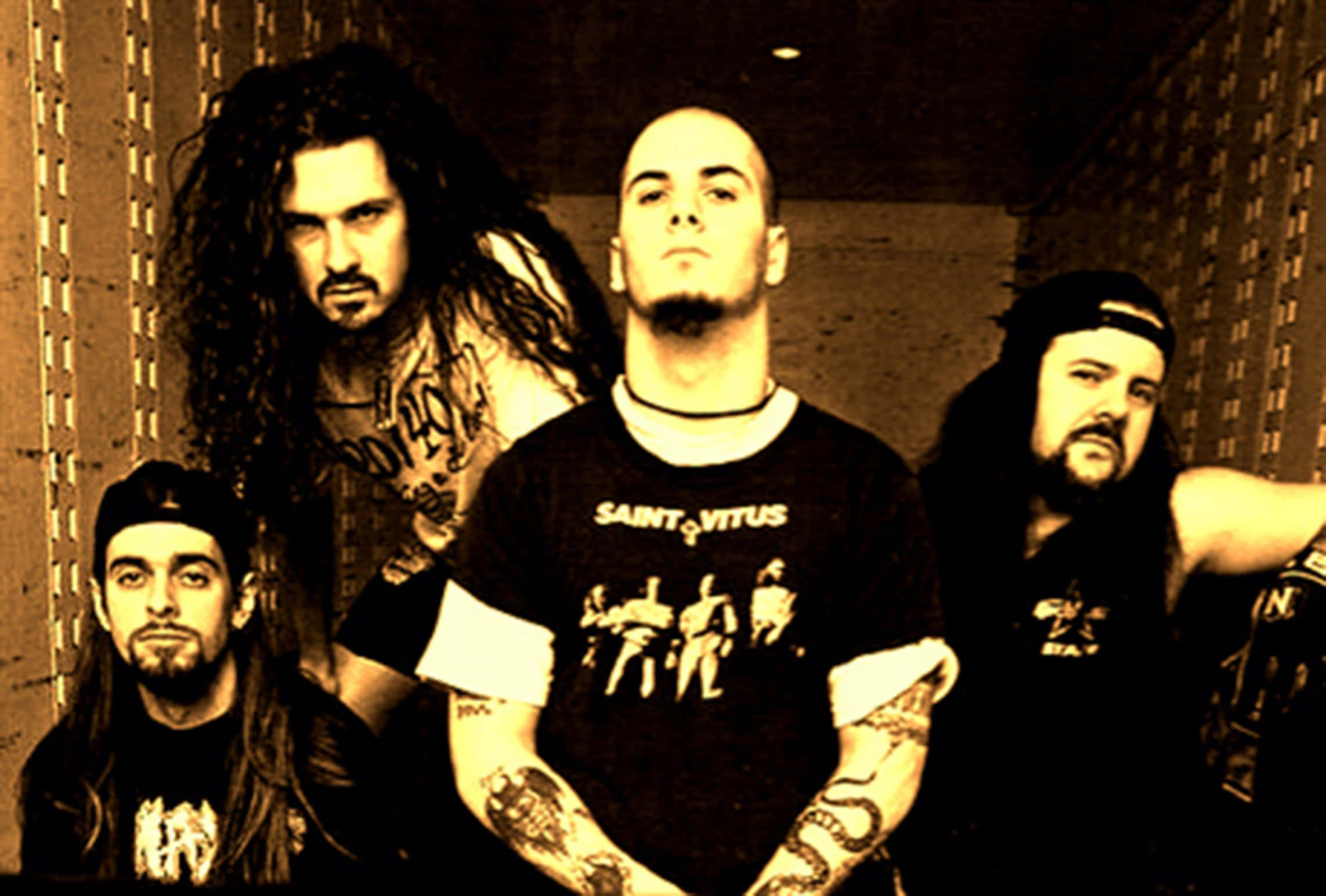 Pantera, industrial corridor, sepia-toned lighting, Full HD Desktop Wallpaper