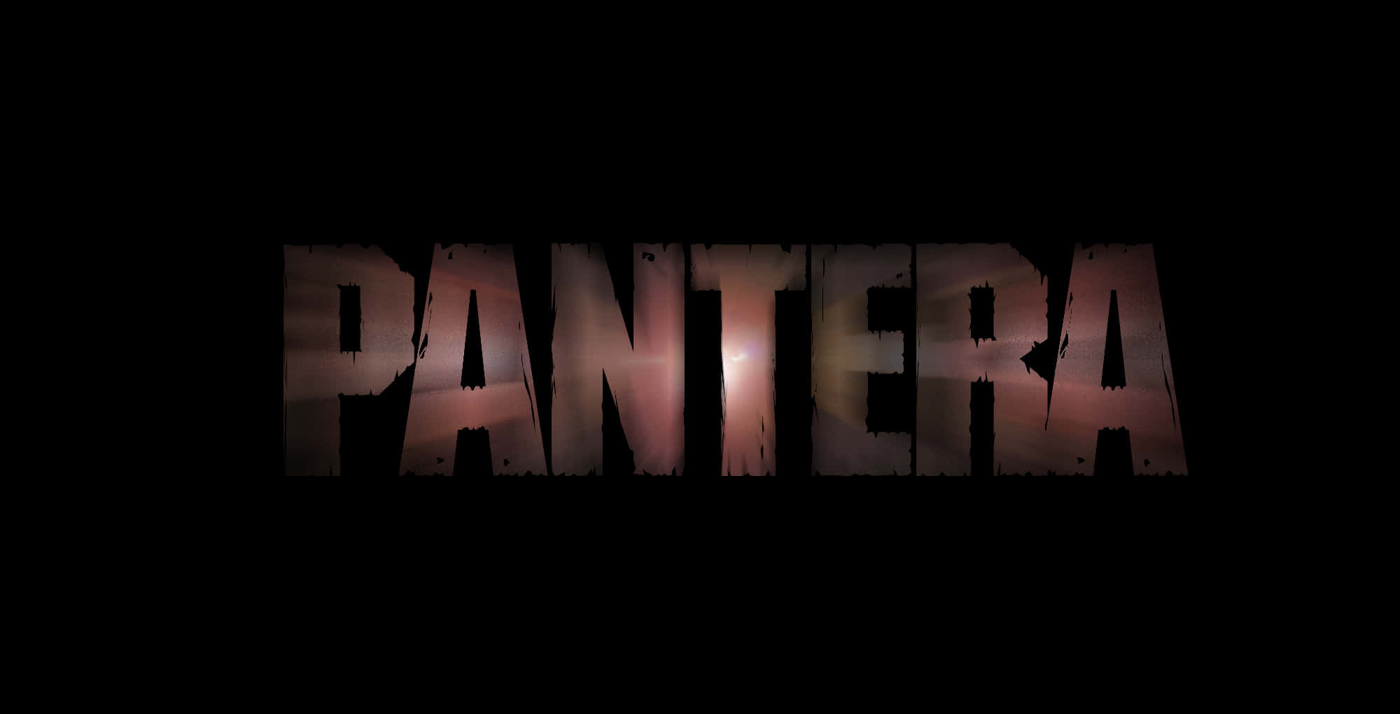 Pantera, fiery sunset gradient, pitch black background, Full HD Desktop Wallpaper