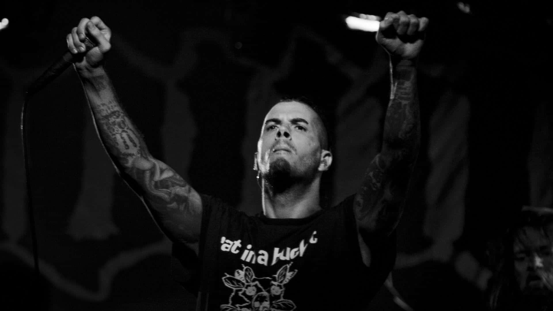 Pantera, black and white, dark stage, Full HD Desktop Wallpaper