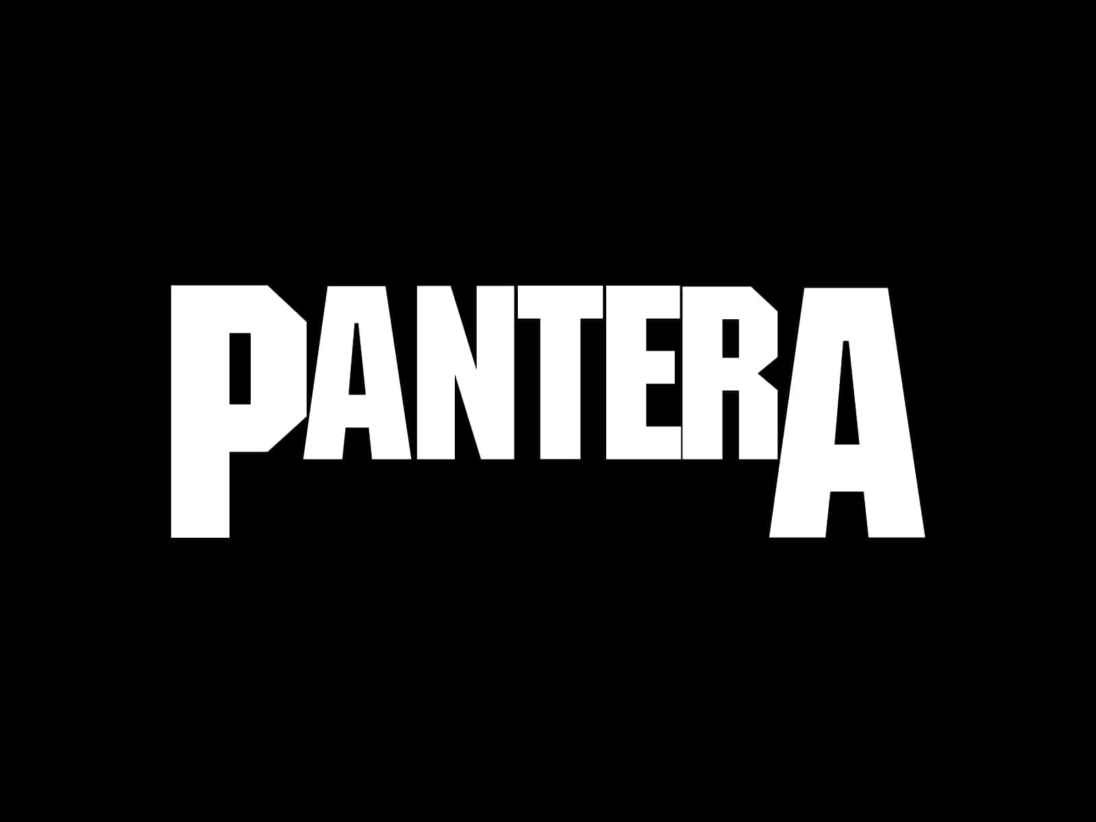 Pantera, white, blocky font, HD Desktop Wallpaper