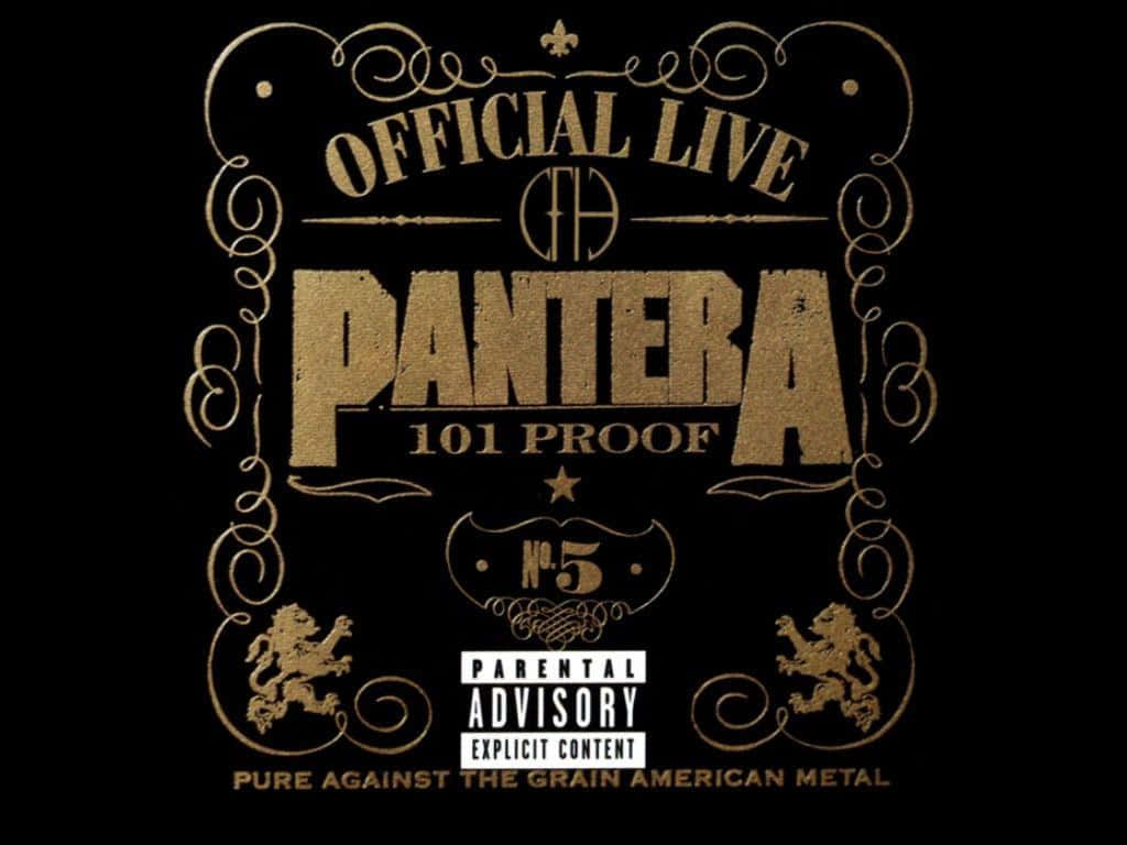 Pantera, 101 Proof, gold ornate typography, SD Desktop Wallpaper