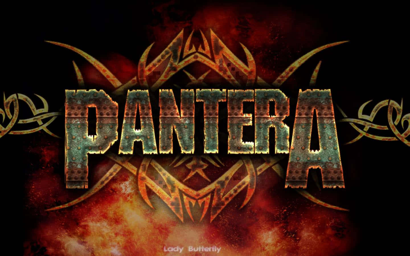 Pantera, flame, skull, HD Desktop Wallpaper