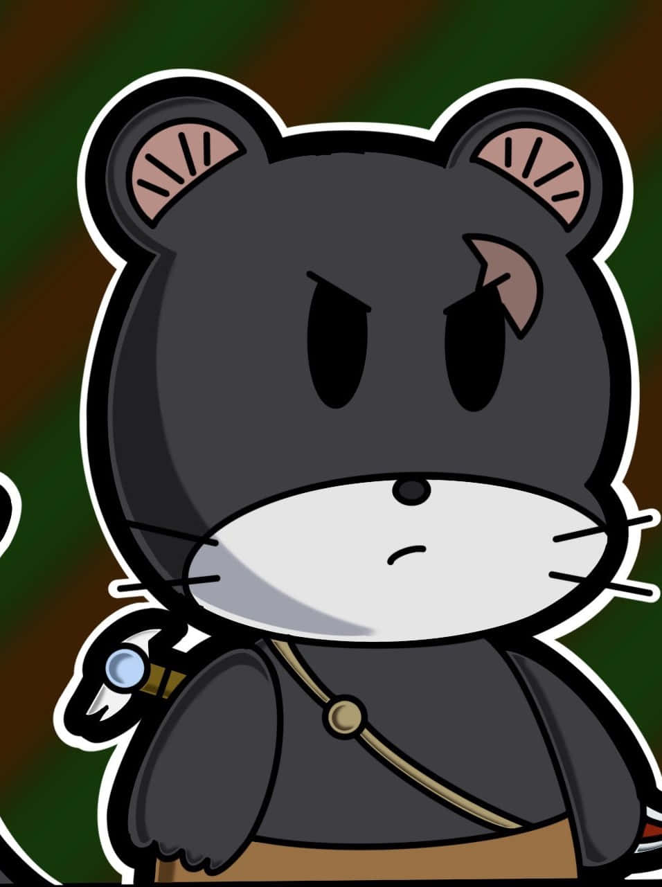 Pantherlily, cartoon black rat, white muzzle, HD Phone Wallpaper