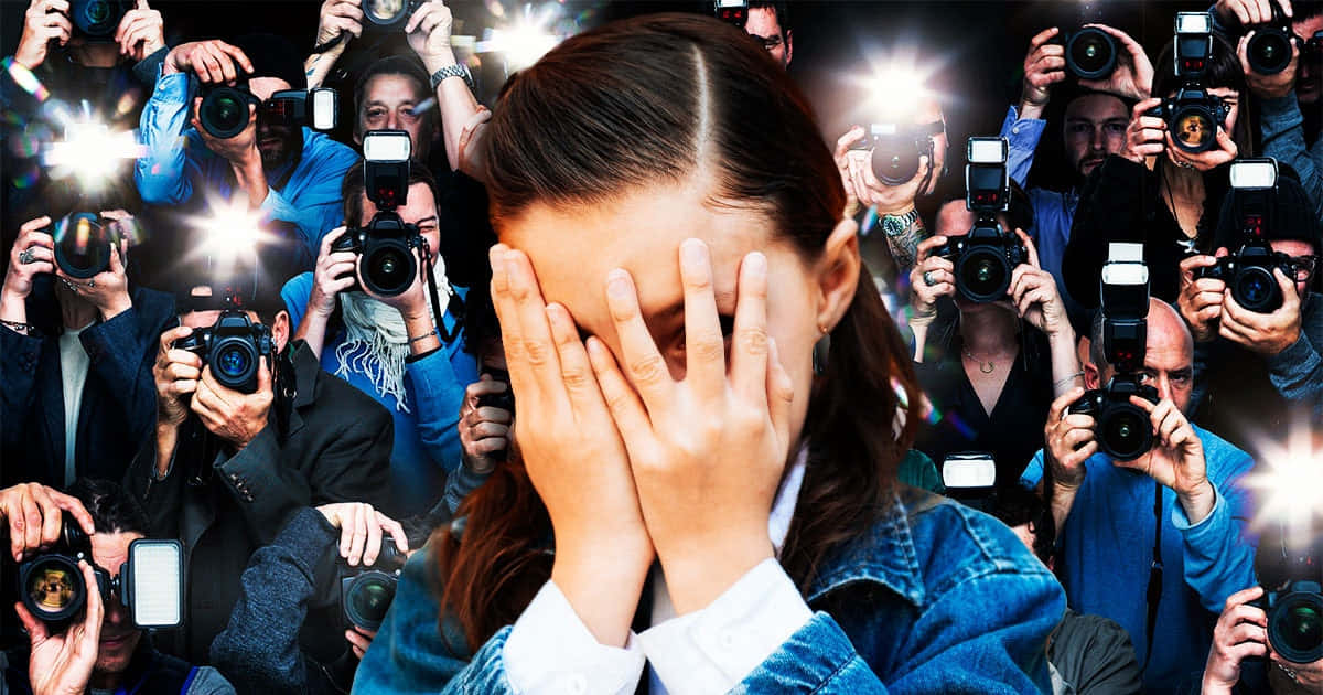 Paparazzi, woman, photographers, SD Desktop Wallpaper