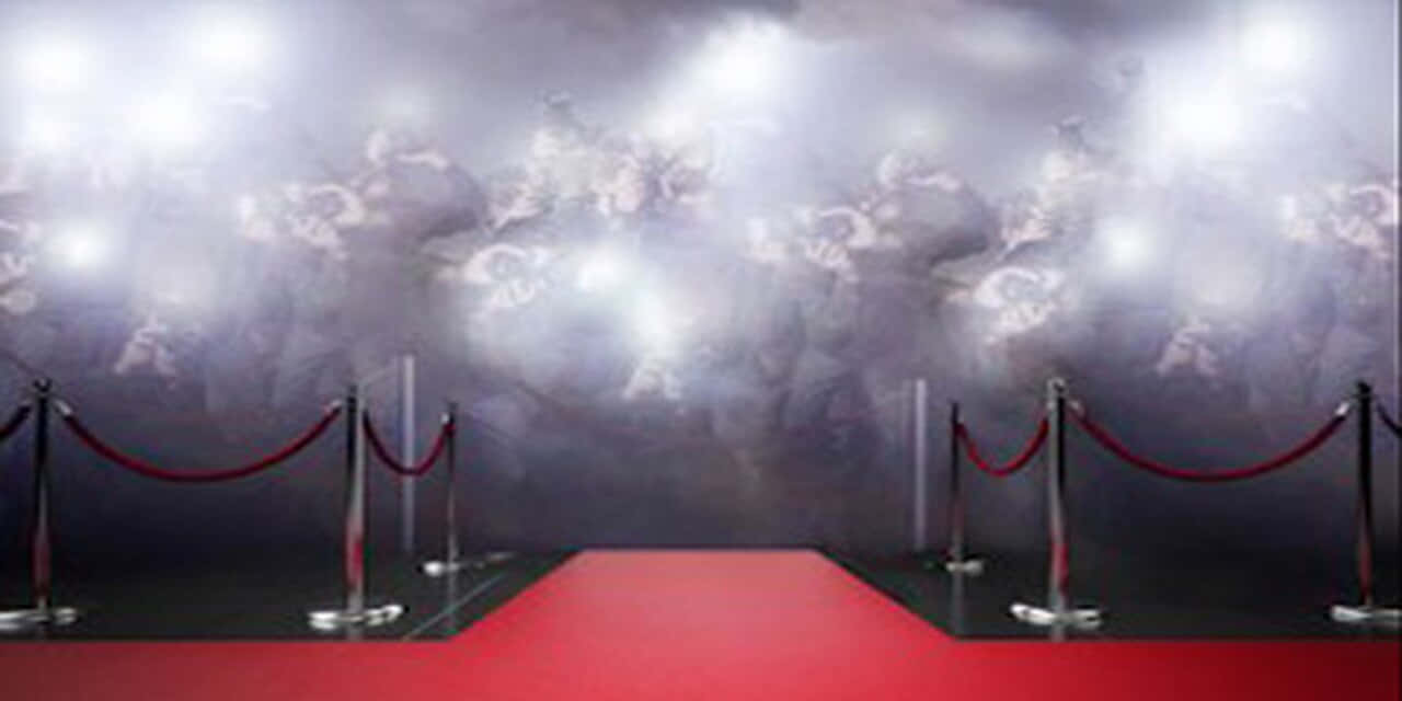 red carpet, flashing lights, blurred crowd silhouettes, HD Desktop Wallpaper