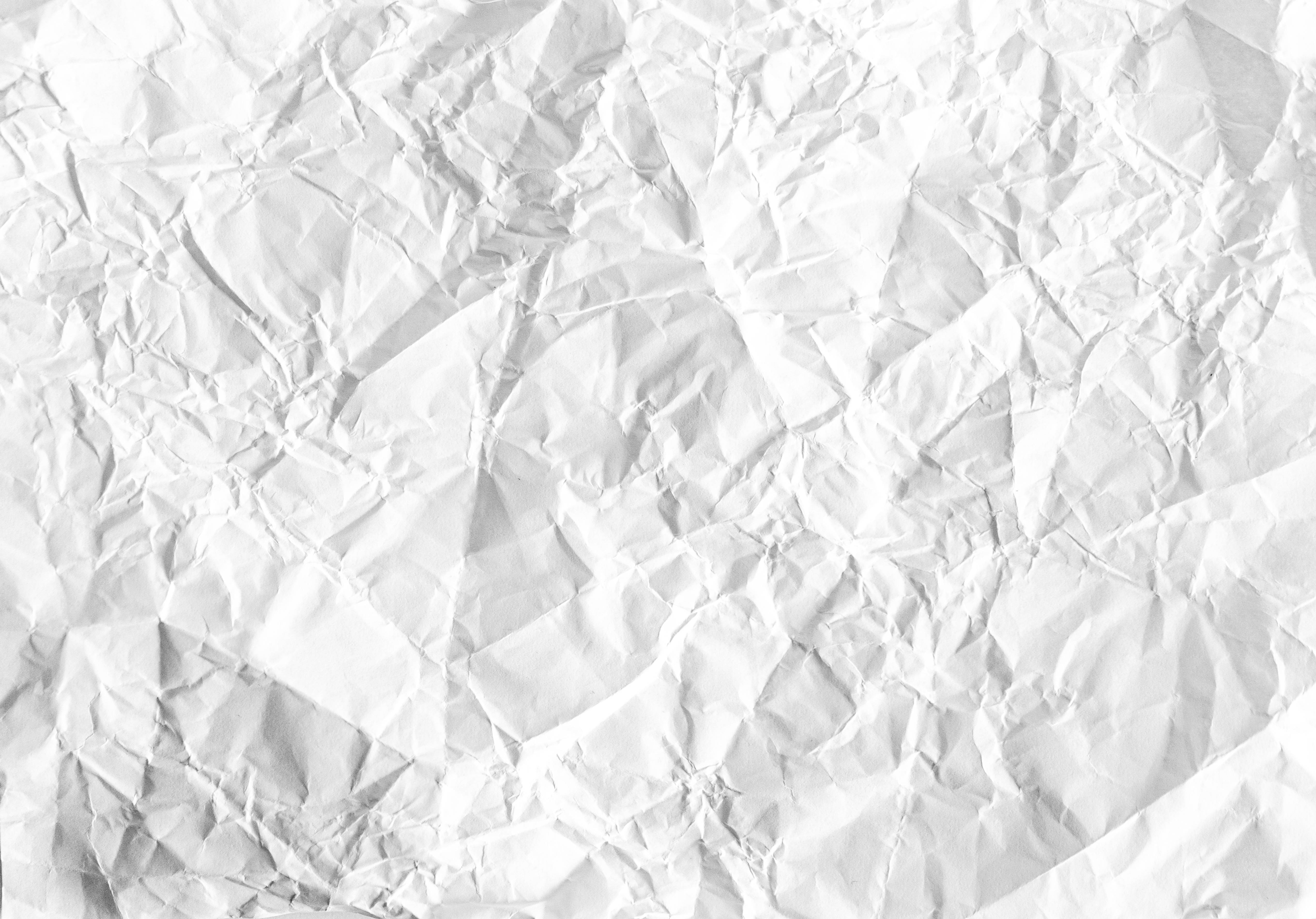 white paper, crumpled texture, deep creases, 4K Desktop Wallpaper