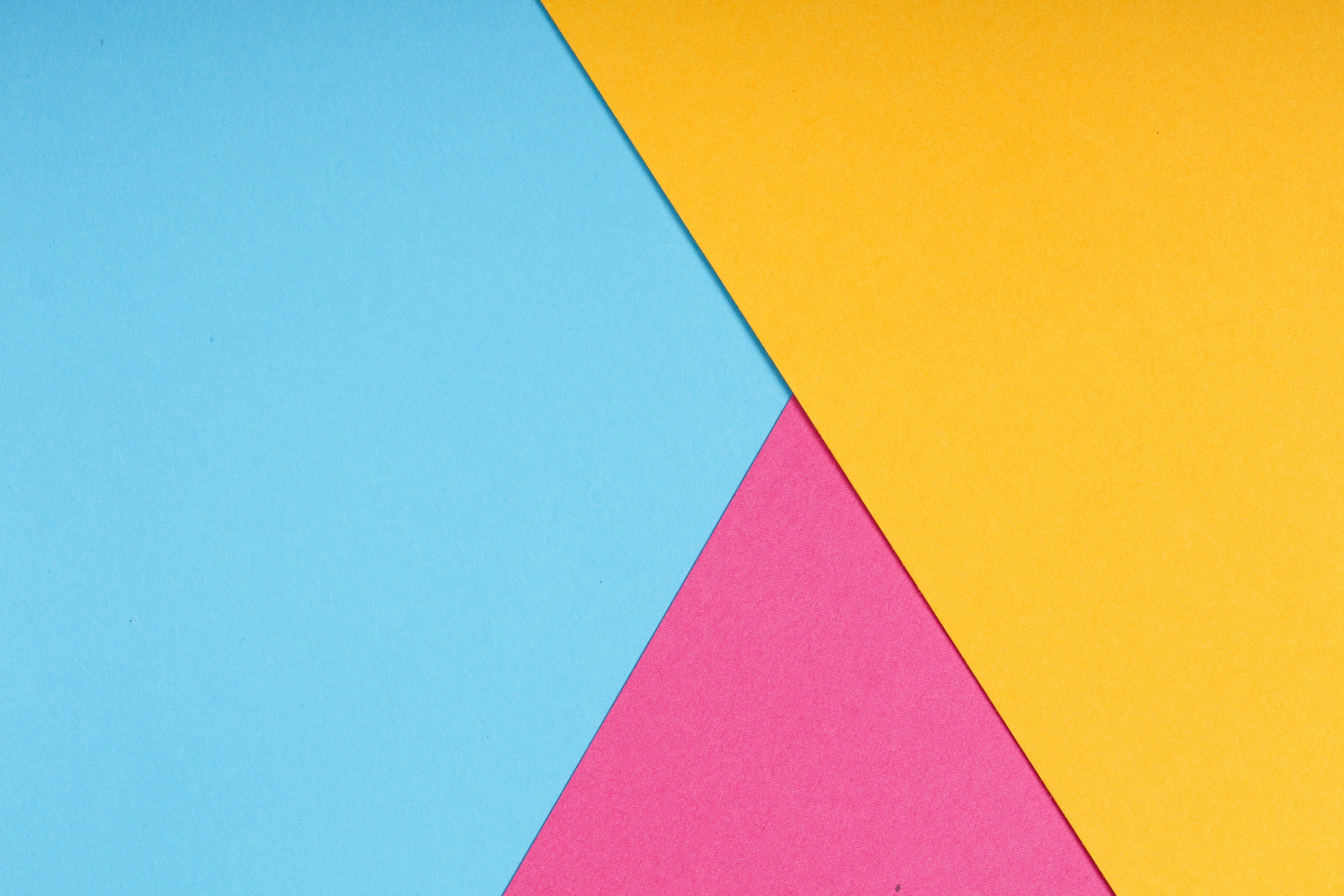 blue, yellow, pink, 5K Desktop Wallpaper
