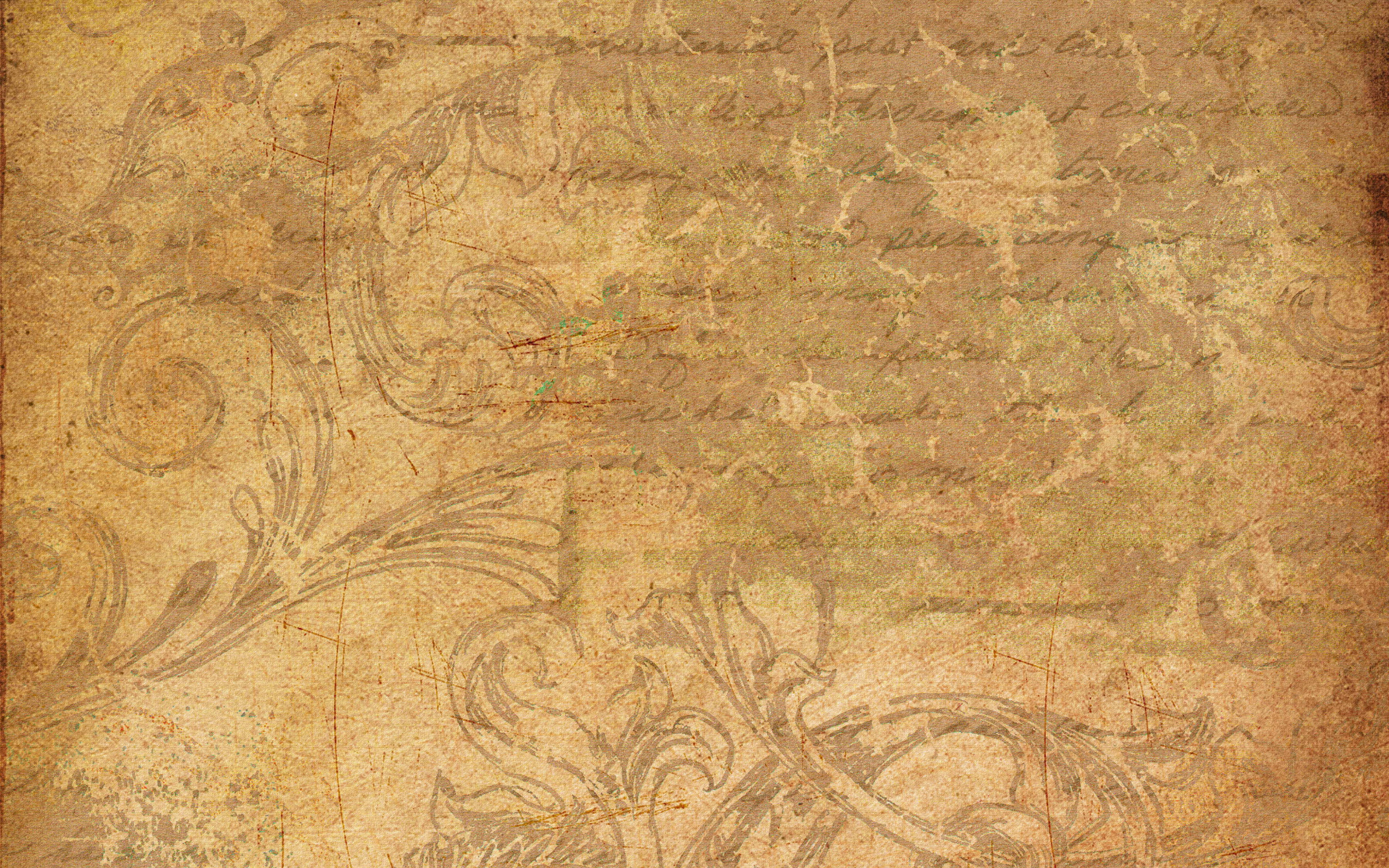 vintage paper texture, ancient writing, aged parchment, 4K Desktop Wallpaper