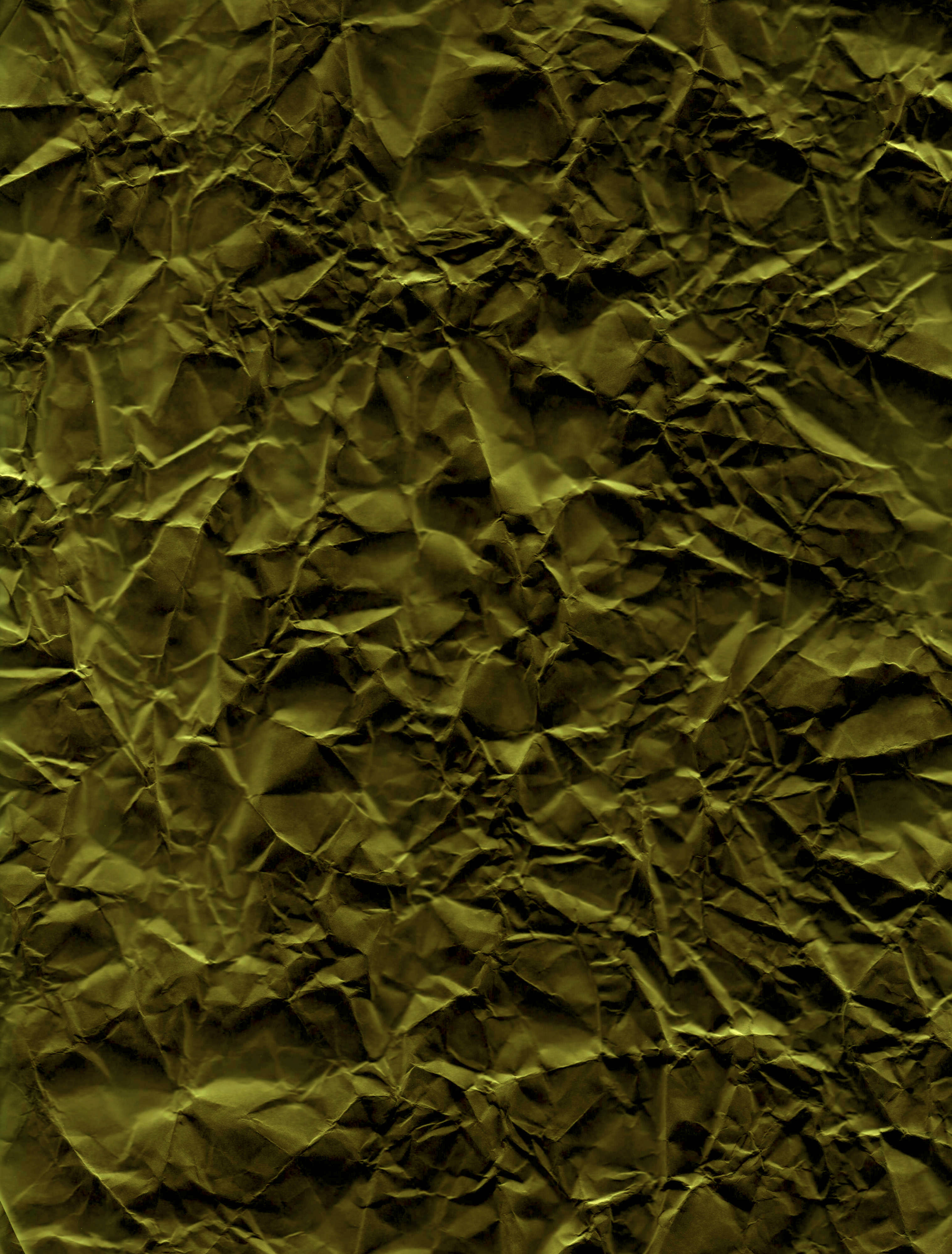 brownish green, crumpled paper, olive green paper, 4K Phone Wallpaper