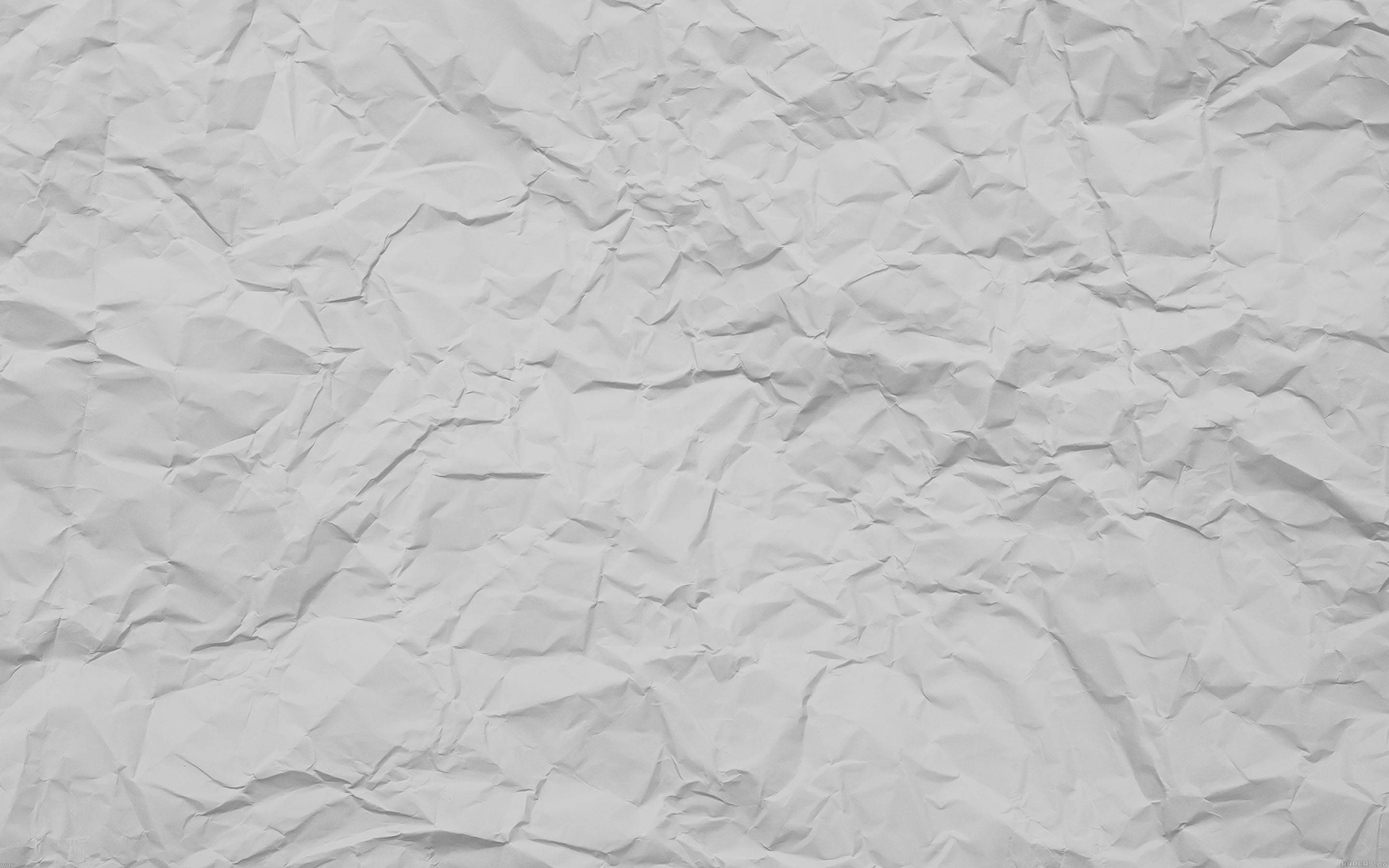 white crumpled paper, textured, soft shadows, 2K Desktop Wallpaper