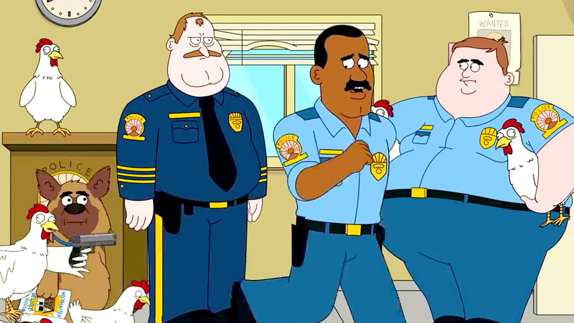 Paradise PD, main cast, cartoon police officers, Full HD Desktop Wallpaper