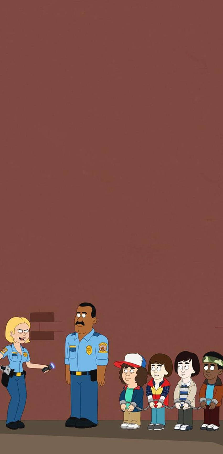 Paradise PD, officers, handcuffed kids, HD Phone Wallpaper