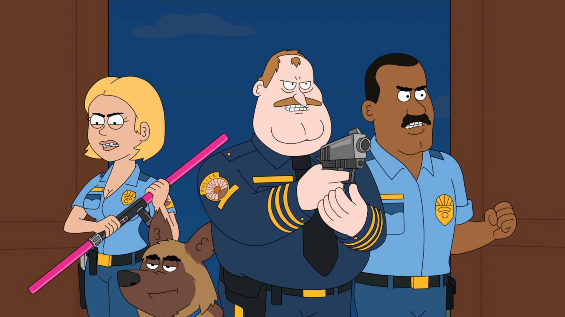 Paradise PD, officer, hideout, Full HD Desktop Wallpaper