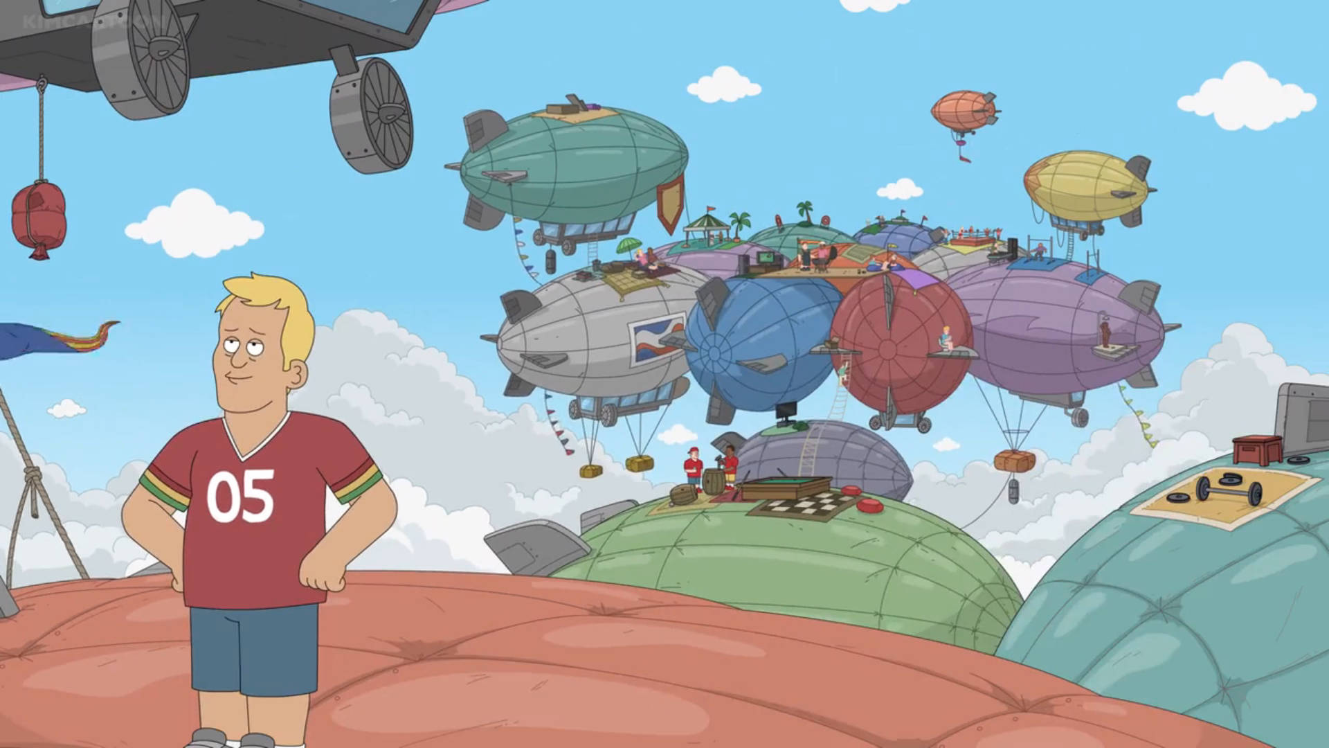 Paradise PD, blimp city episode, red jersey, Full HD Desktop Wallpaper
