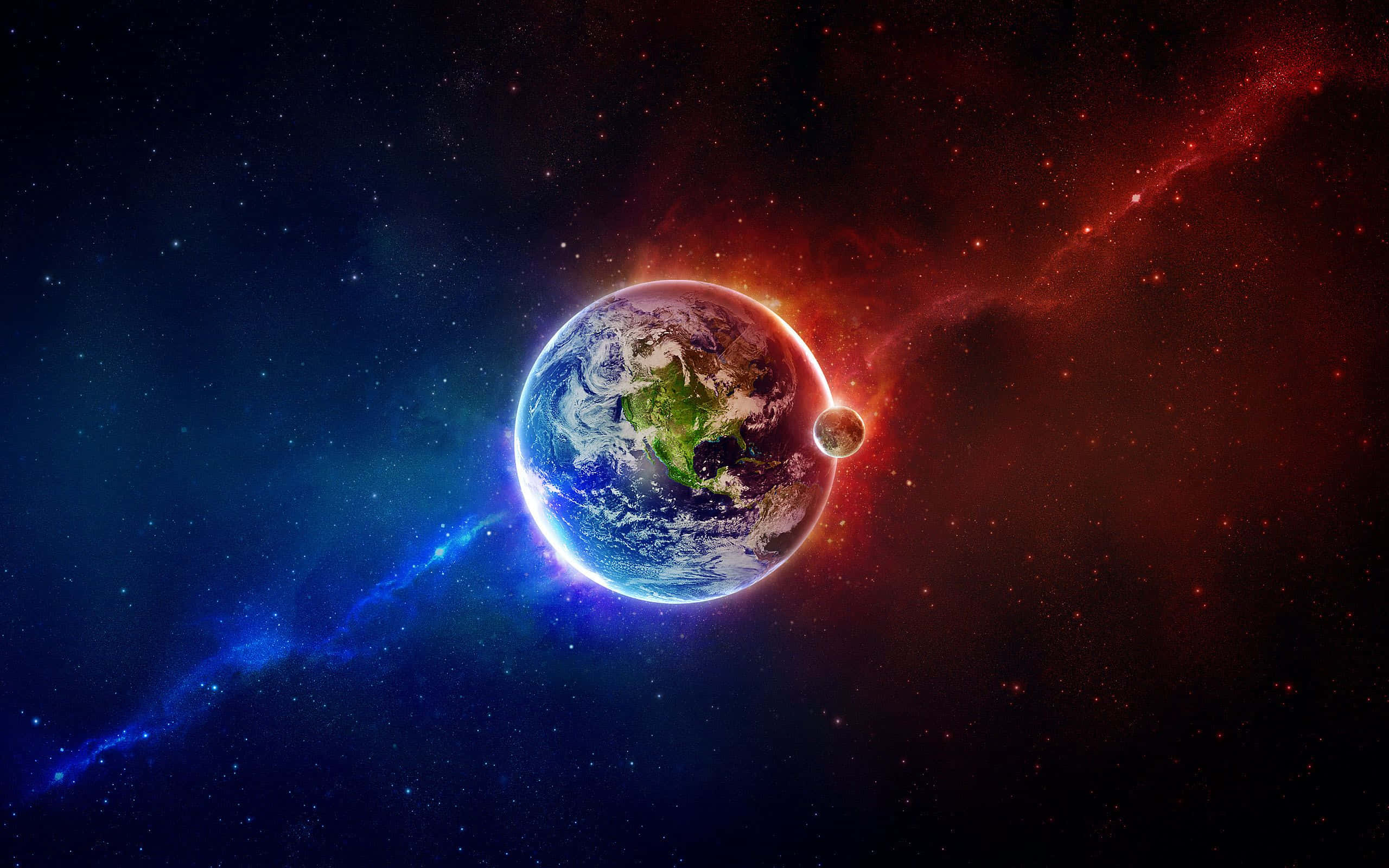 Parallel Universe, Earth, blue oceans, 2K Desktop Wallpaper