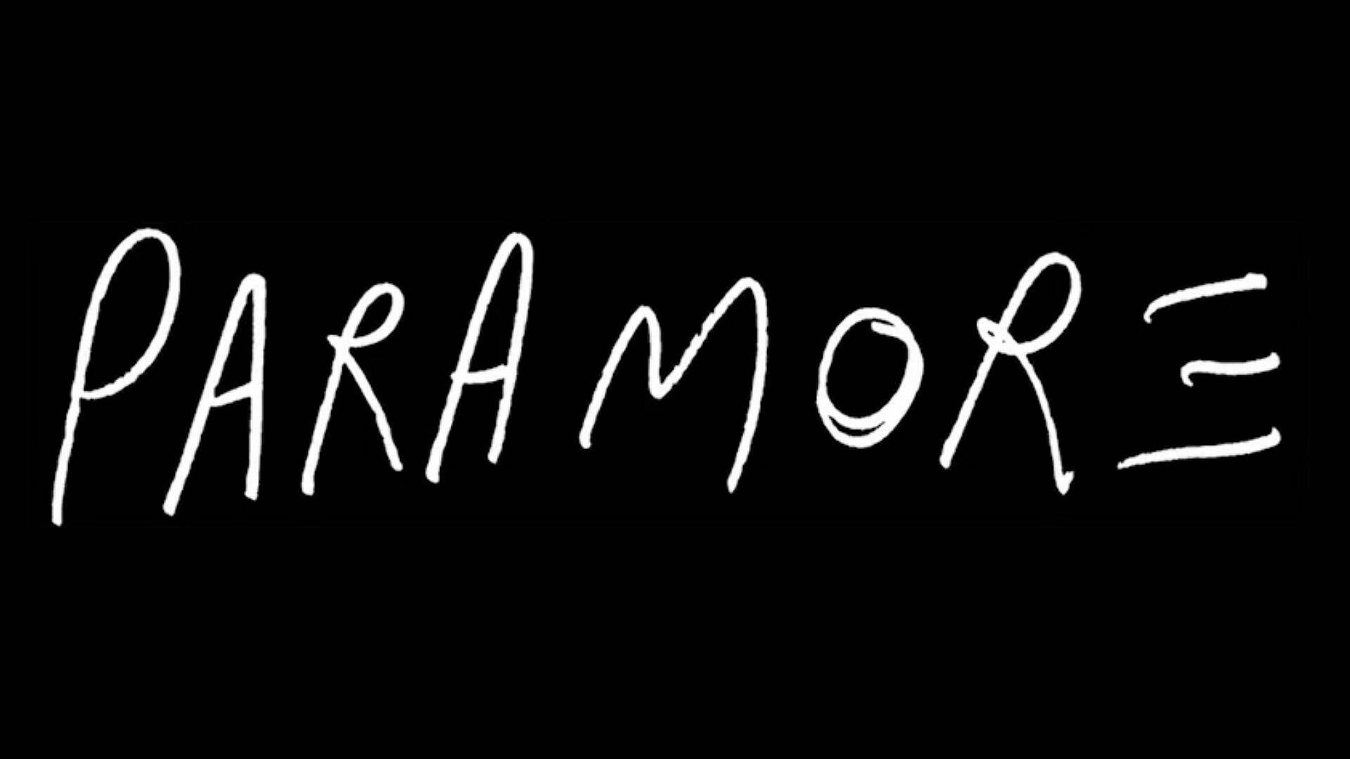 Paramore, black, white handwritten script, Full HD Desktop Wallpaper