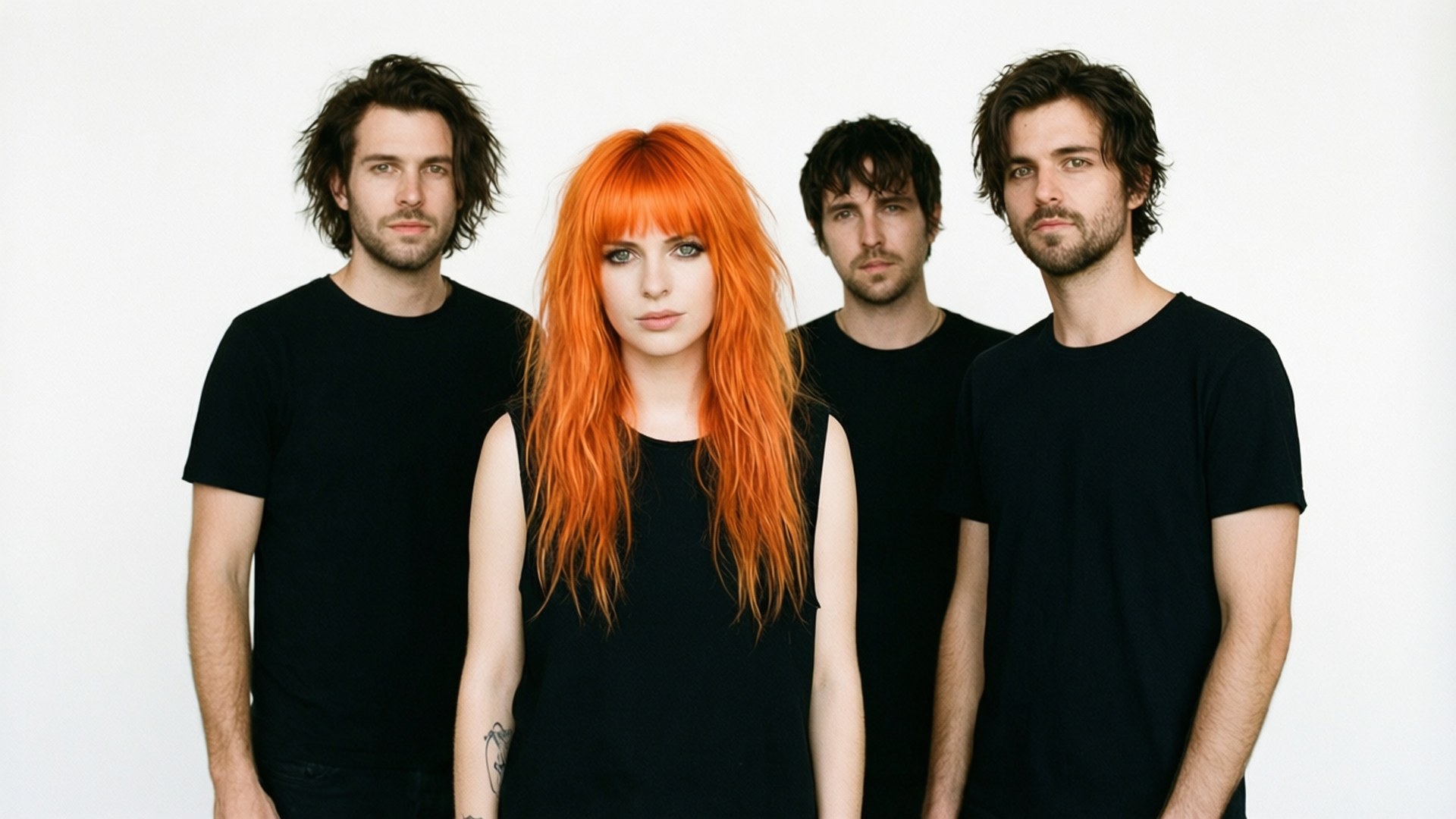 Paramore, minimalist, white background, Full HD Desktop Wallpaper