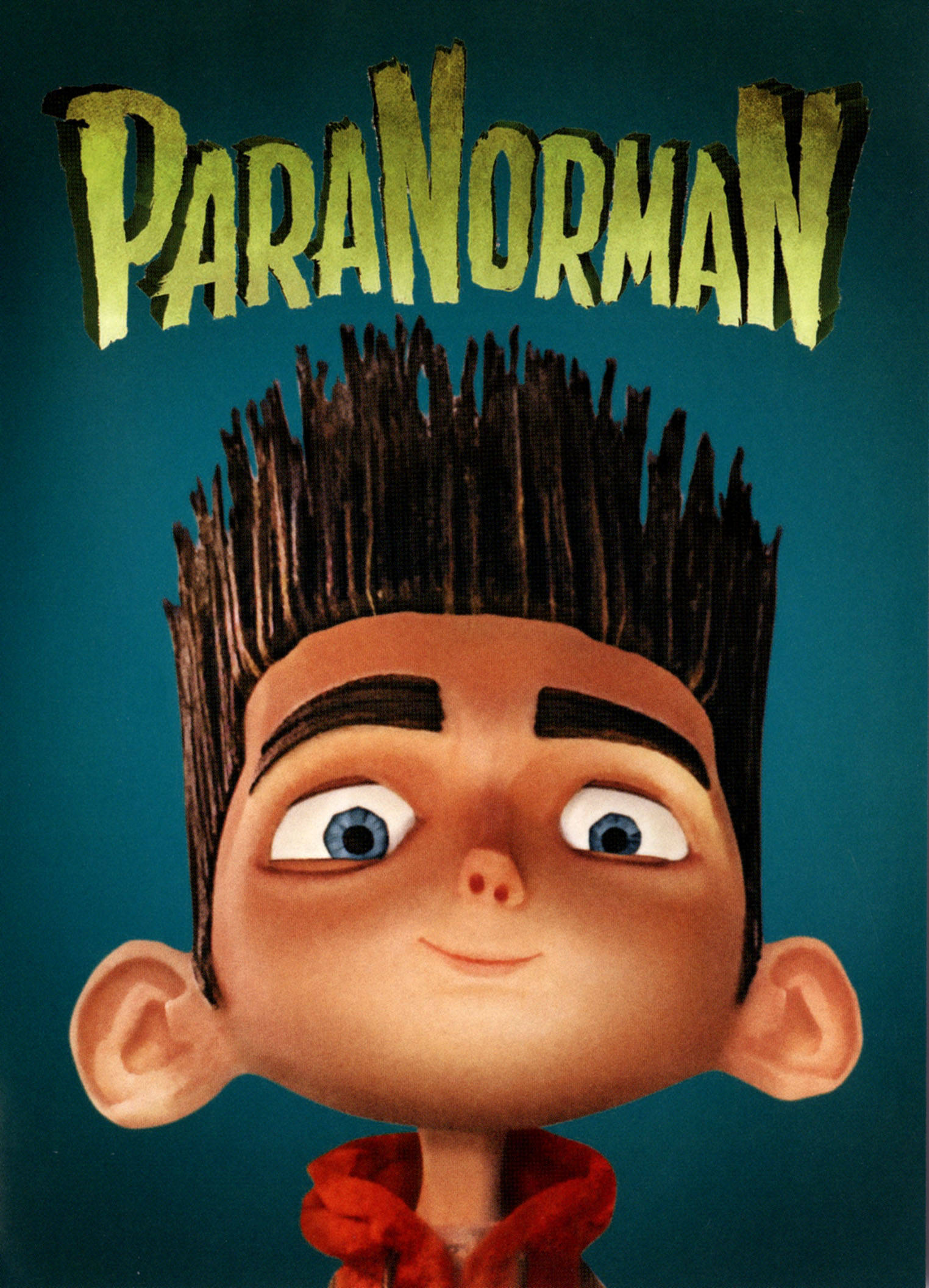 Paranorman, teal background, spiky hair, Full HD Phone Wallpaper