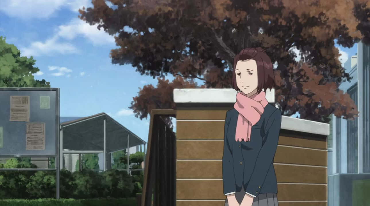 Parasyte Satomi Murano, dark blazer, pink scarf, HD Desktop Wallpaper