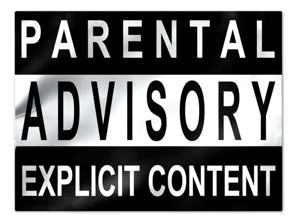 Parental Advisory, black and white, explicit content, SD Desktop Wallpaper