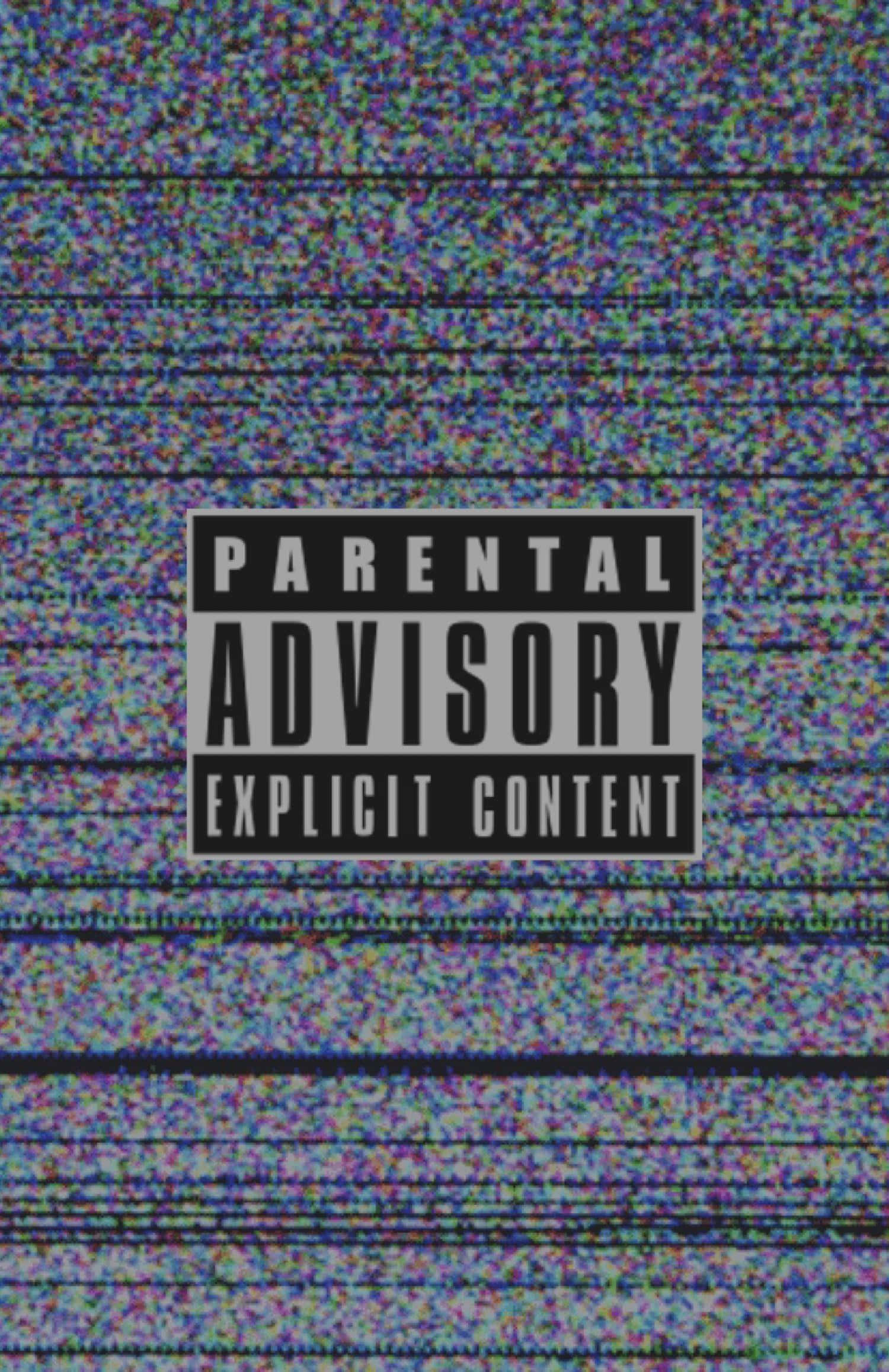 Parental Advisory, TV Glitch, colorful static-filled television screen, Full HD Phone Wallpaper