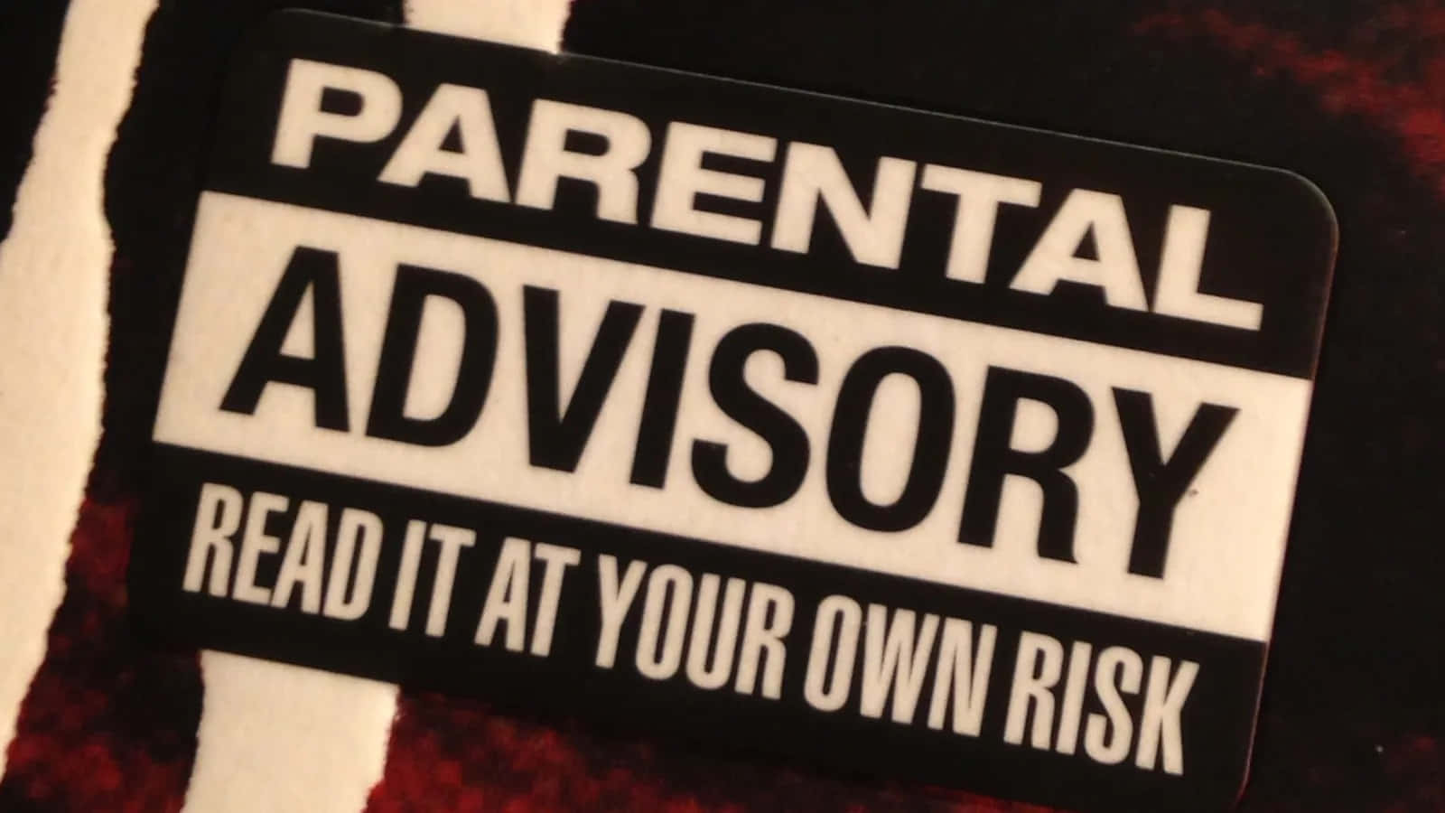 Parental Advisory, black and white, bold text, HD Desktop Wallpaper