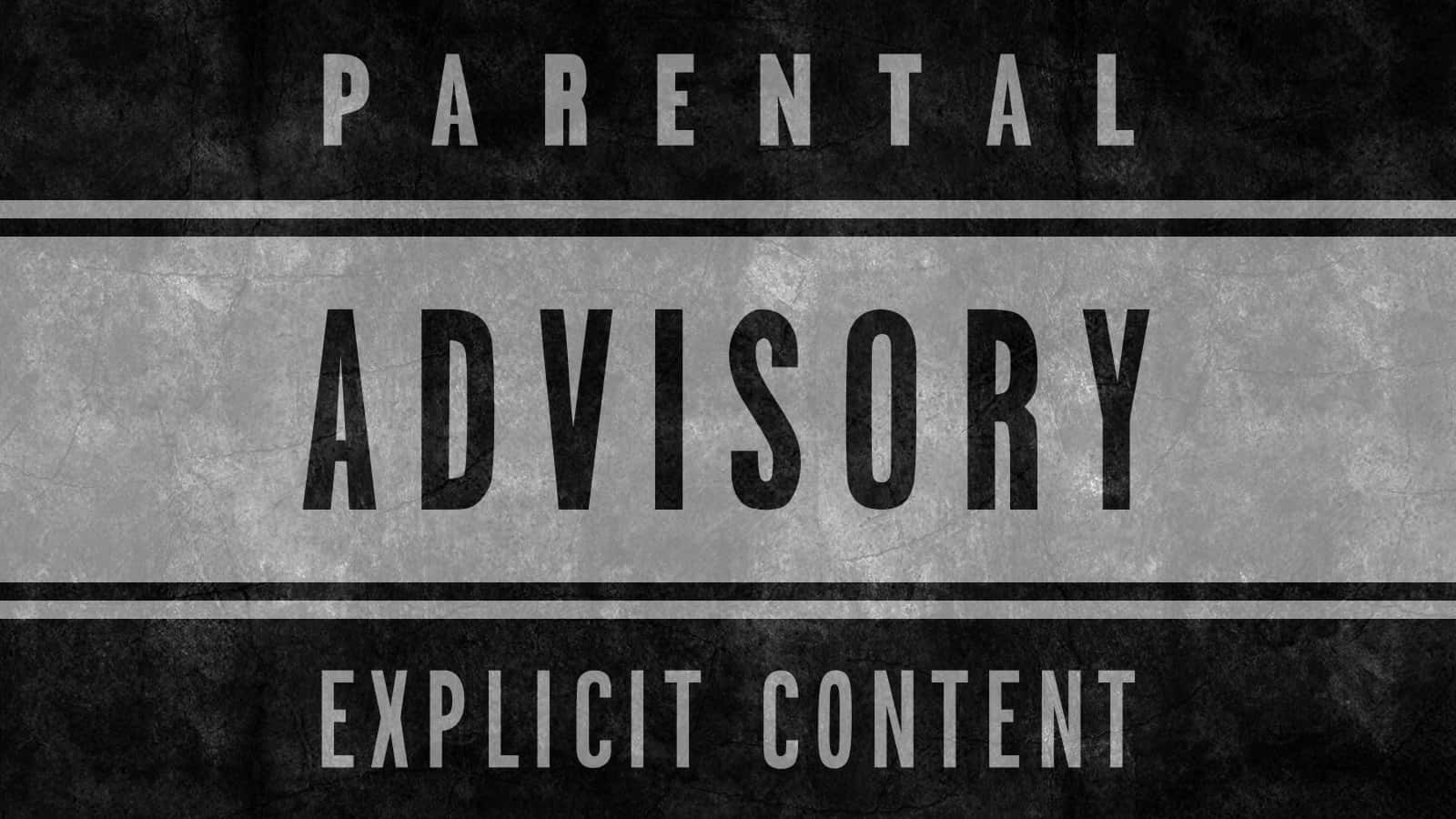 Parental Advisory, explicit content, textured gray background, HD Desktop Wallpaper