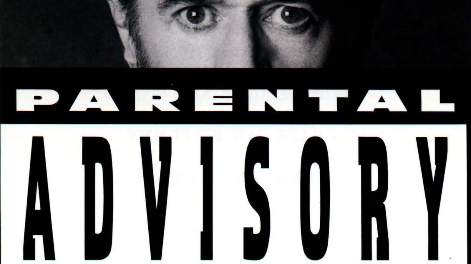 Parental Advisory, black and white, intense eyes, HD Desktop Wallpaper