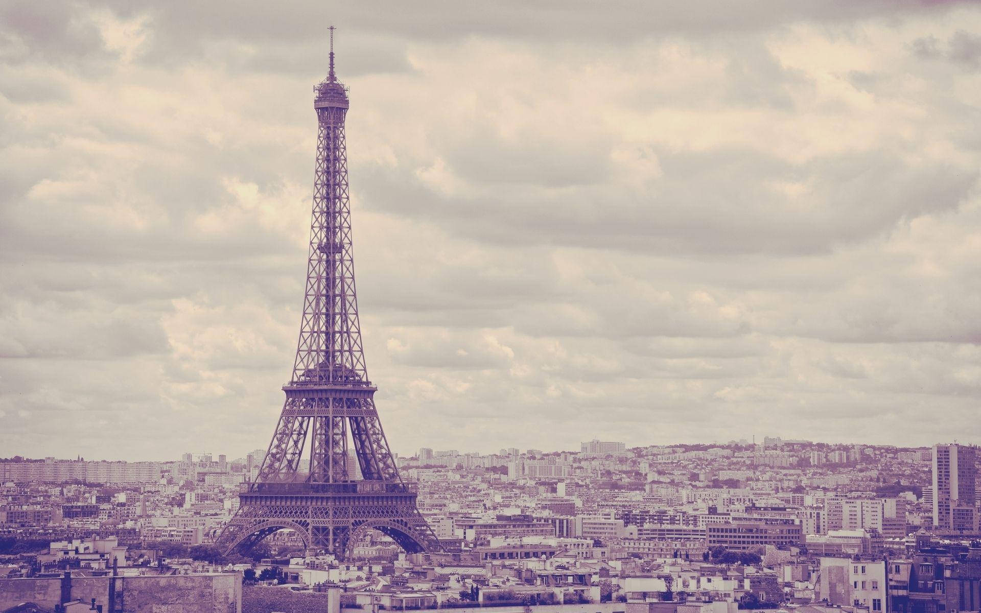 Eiffel Tower, Paris, night, Full HD Desktop Wallpaper