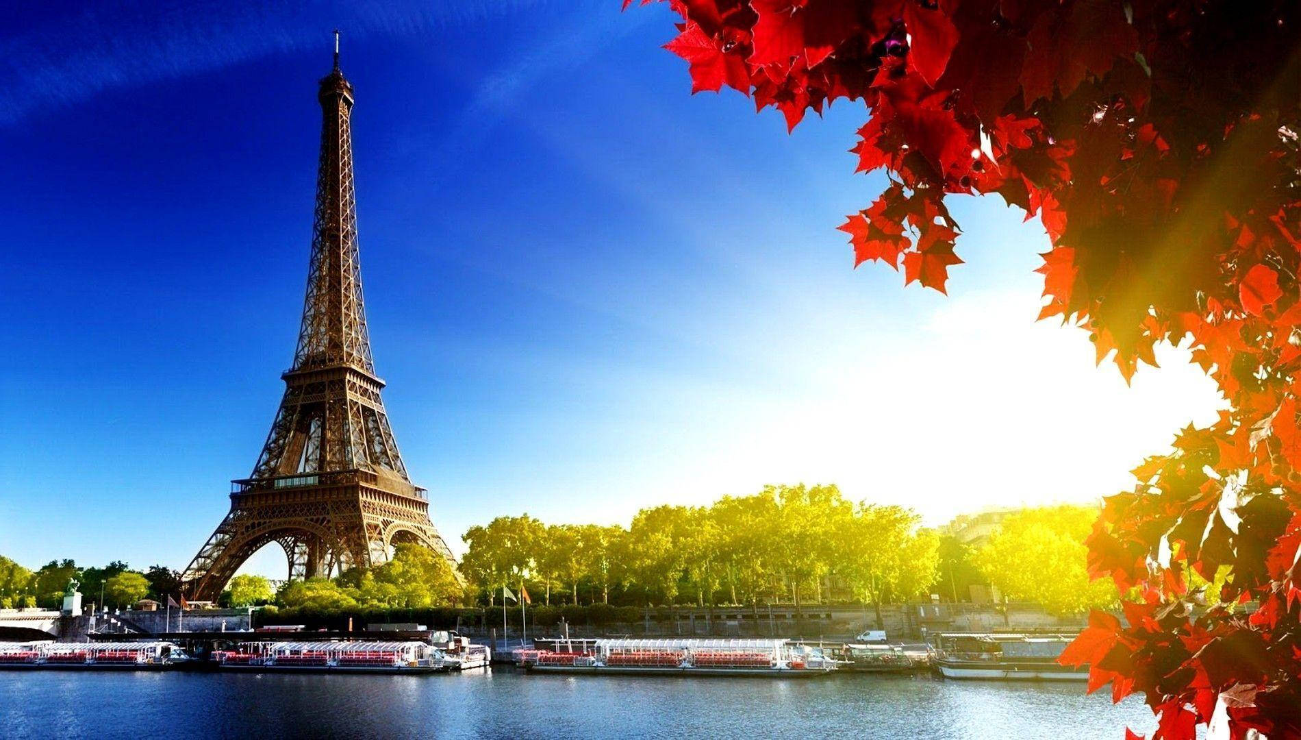 Paris Eiffel Tower, Eiffel Tower, river, HD Desktop Wallpaper