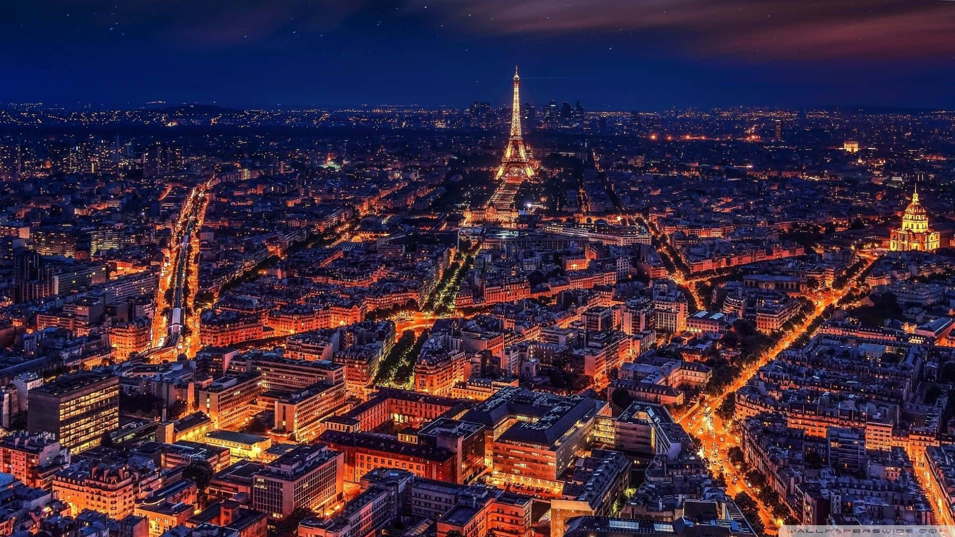Eiffel Tower, Paris, night, Full HD Desktop Wallpaper