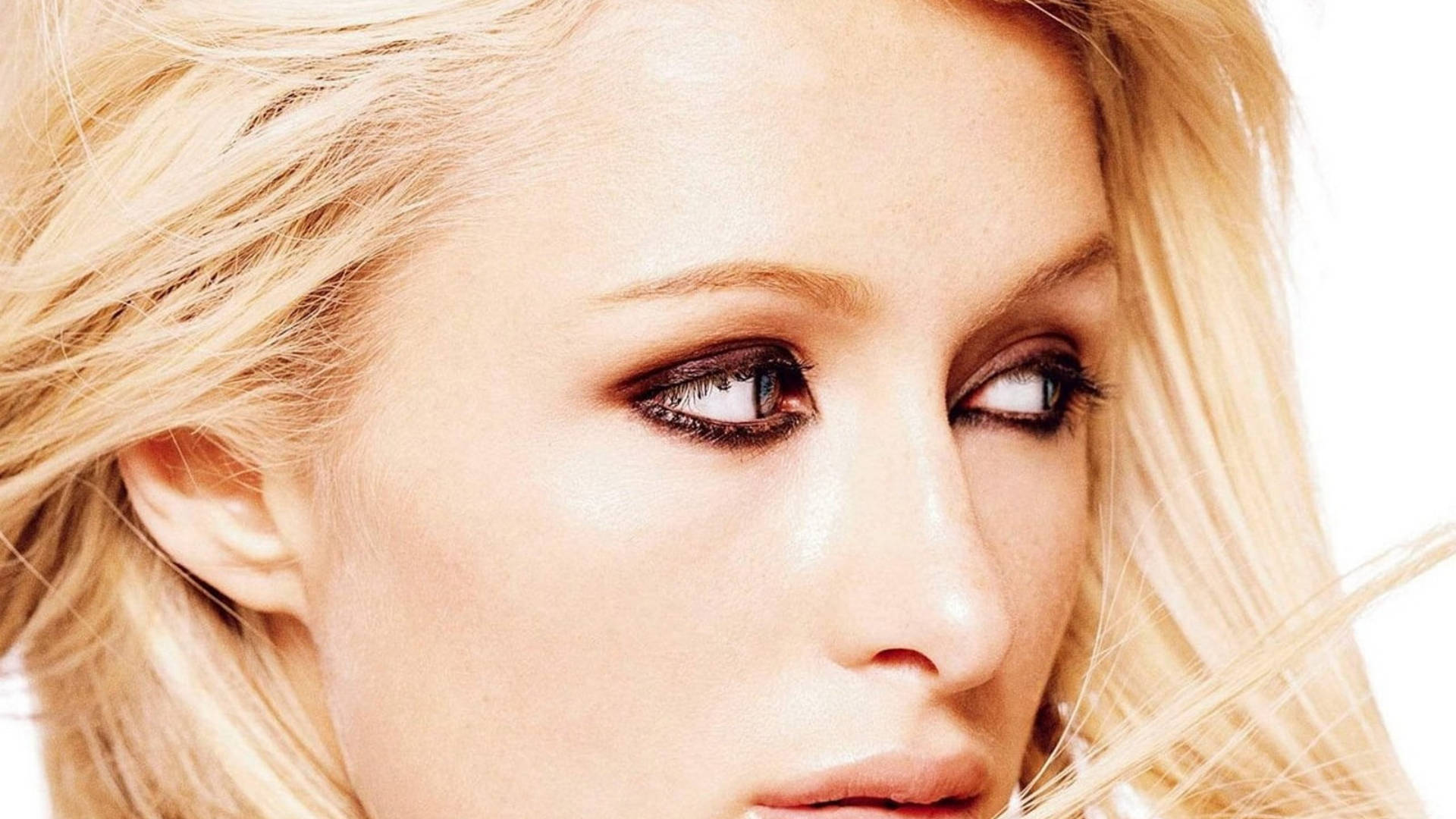 Paris Hilton, smoky eyes, blonde woman, Full HD Desktop Wallpaper