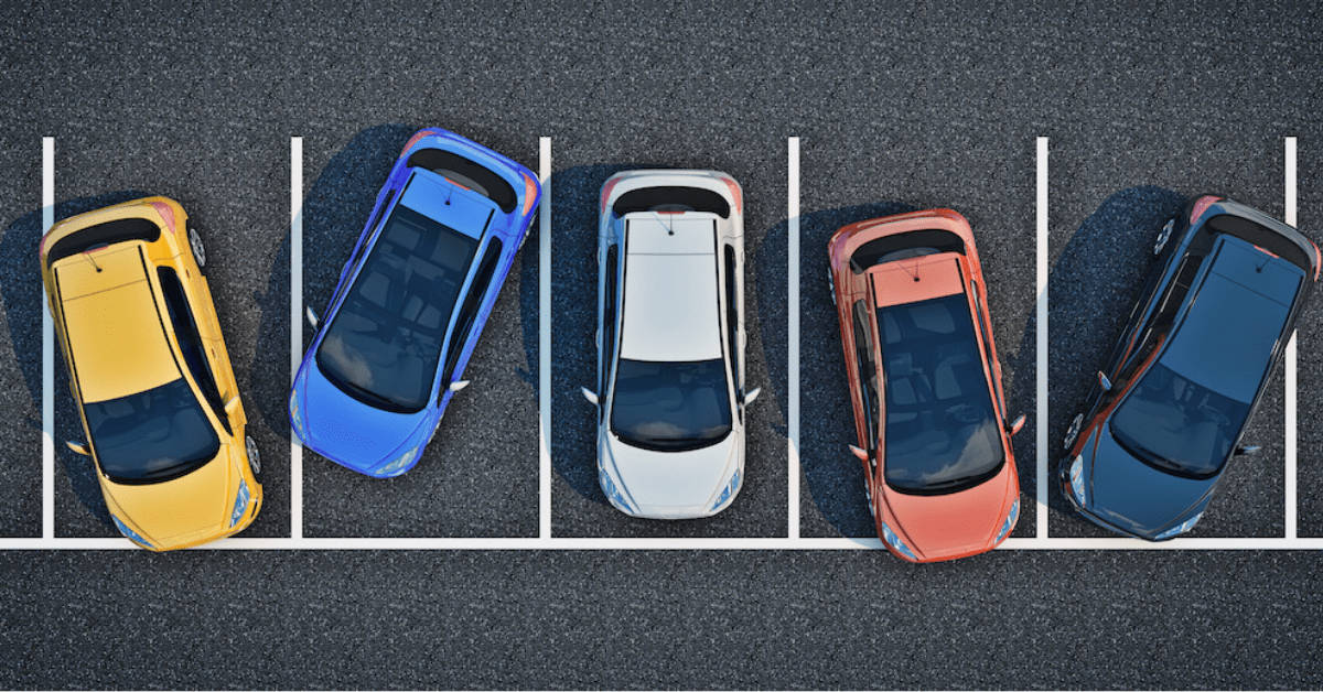 parking lot, asphalt, white lines, SD Desktop Wallpaper